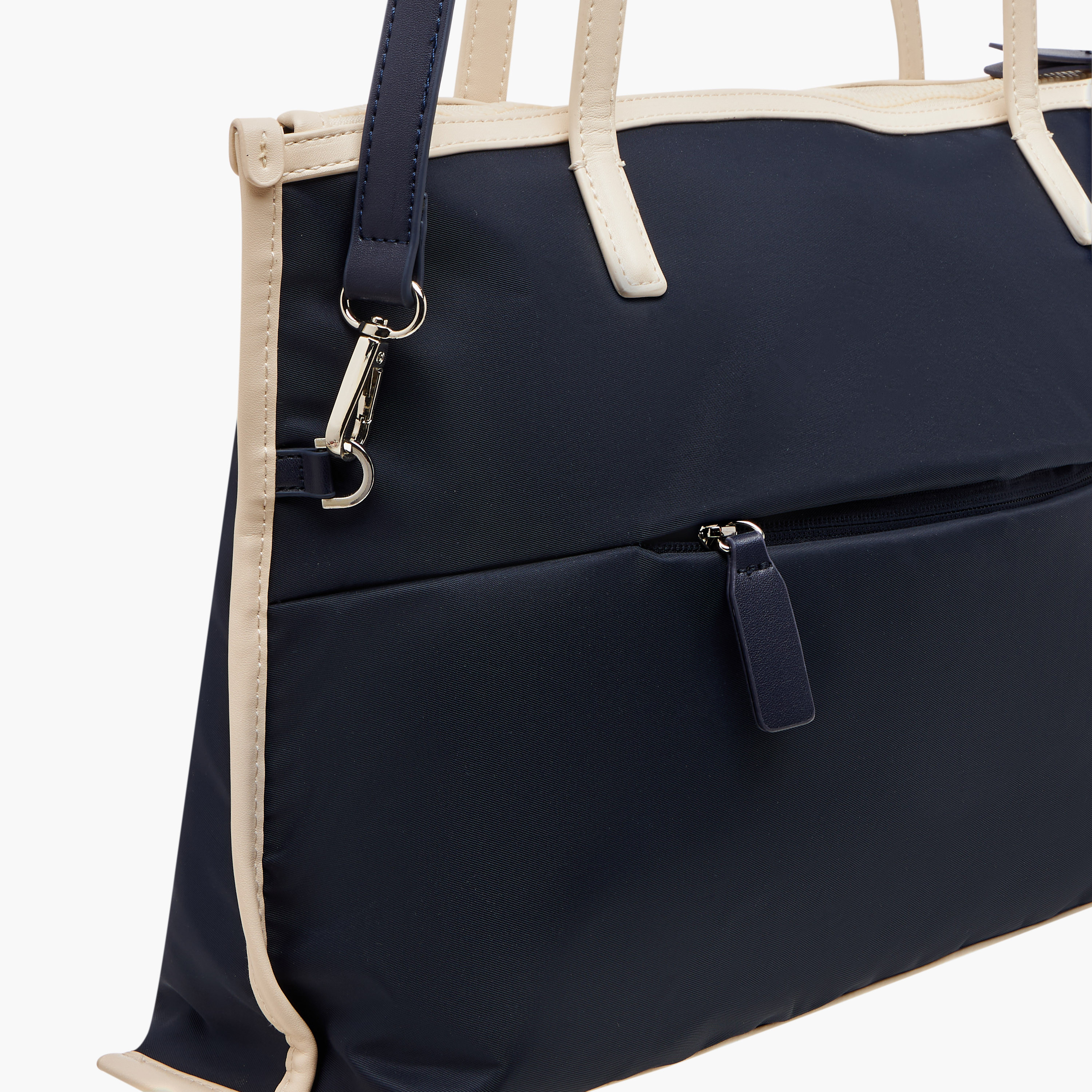 Lee Cooper Logo Print Tote Bag with Double Handle-women-bagsandwallets-handbags-image-6