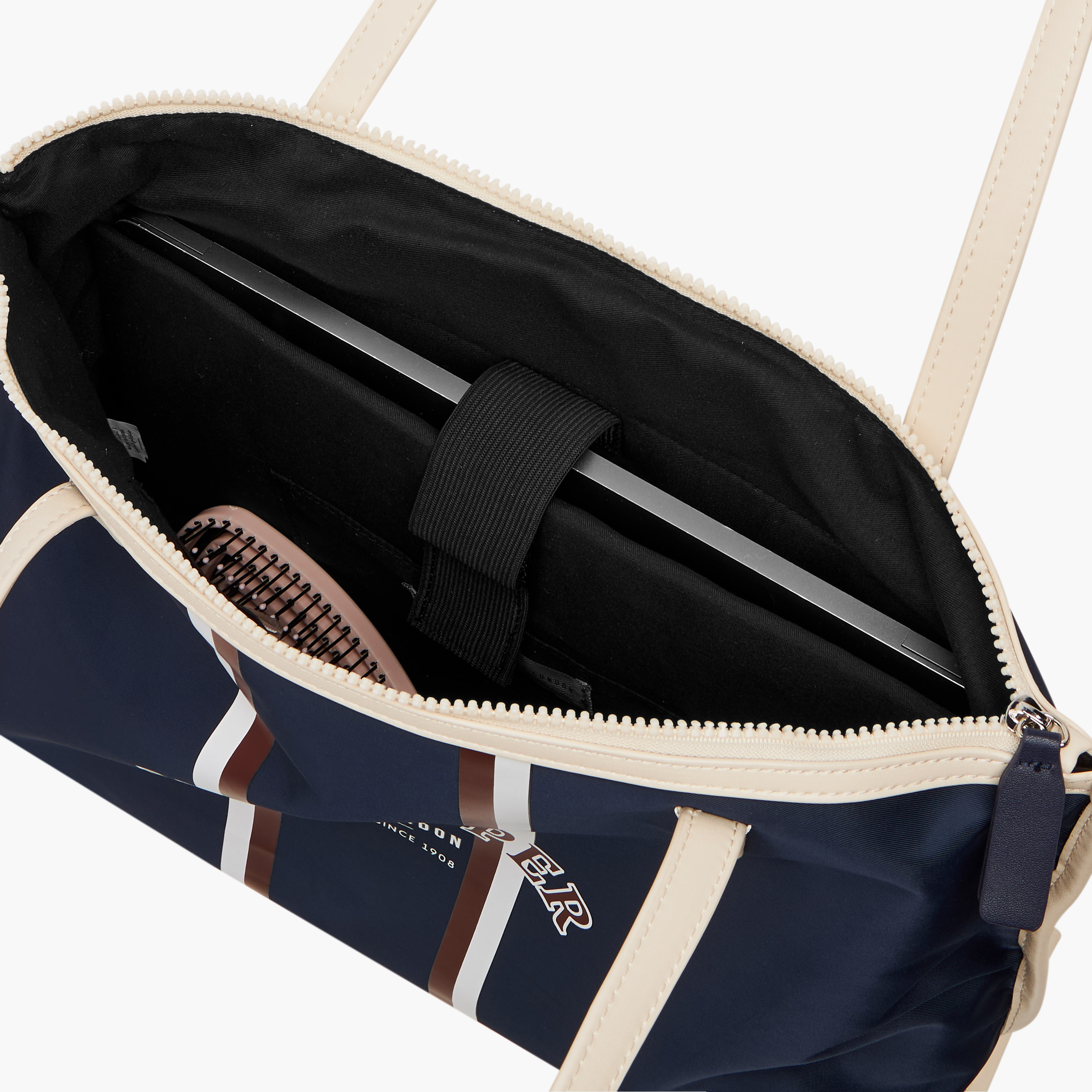 Lee Cooper Logo Print Tote Bag with Double Handle-women-bagsandwallets-handbags-image-7