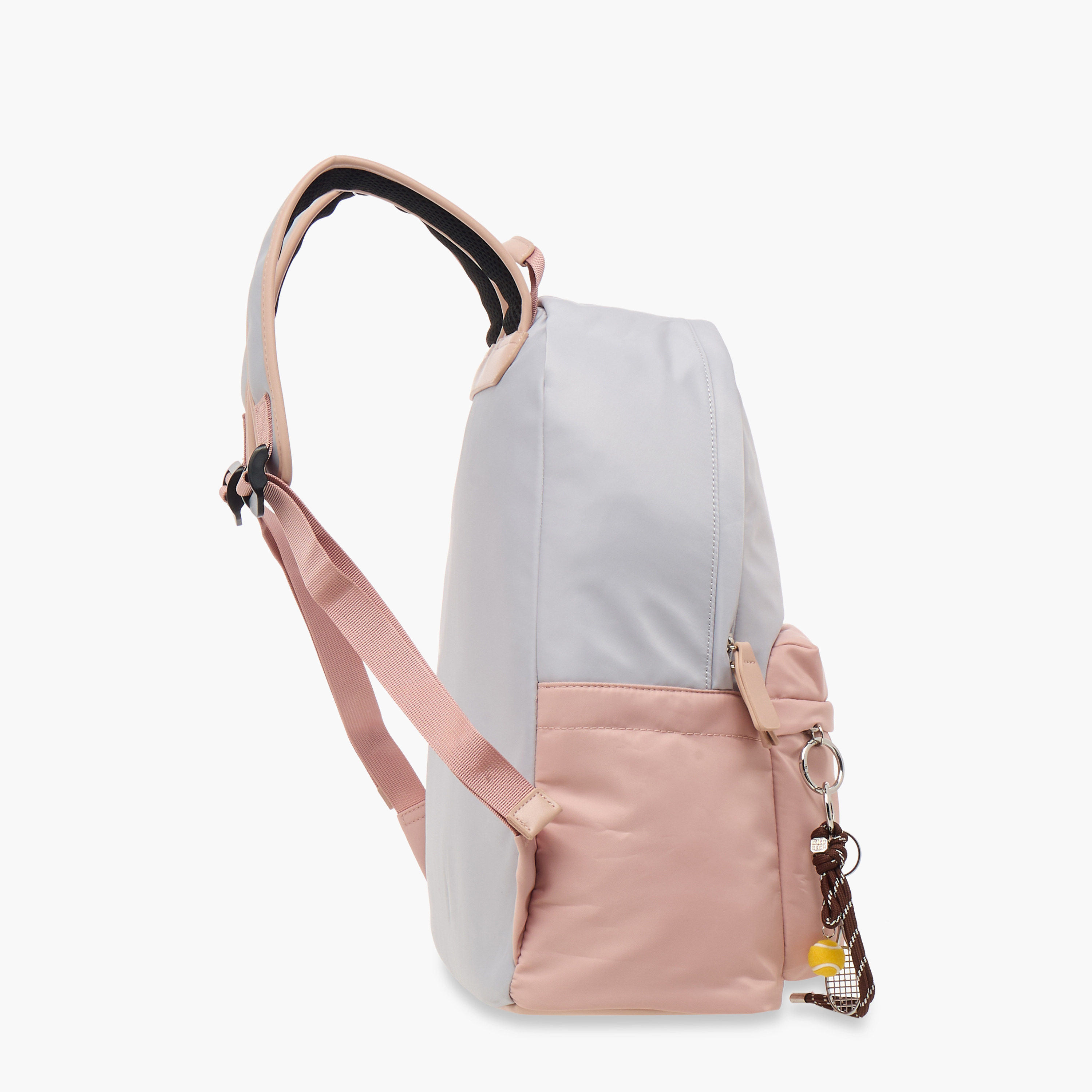 Lee Cooper Colourblock School Backpack with Adjustable Straps and Zip Closure - 32x15x41 cm-women-bagsandwallets-backpacks-image-3