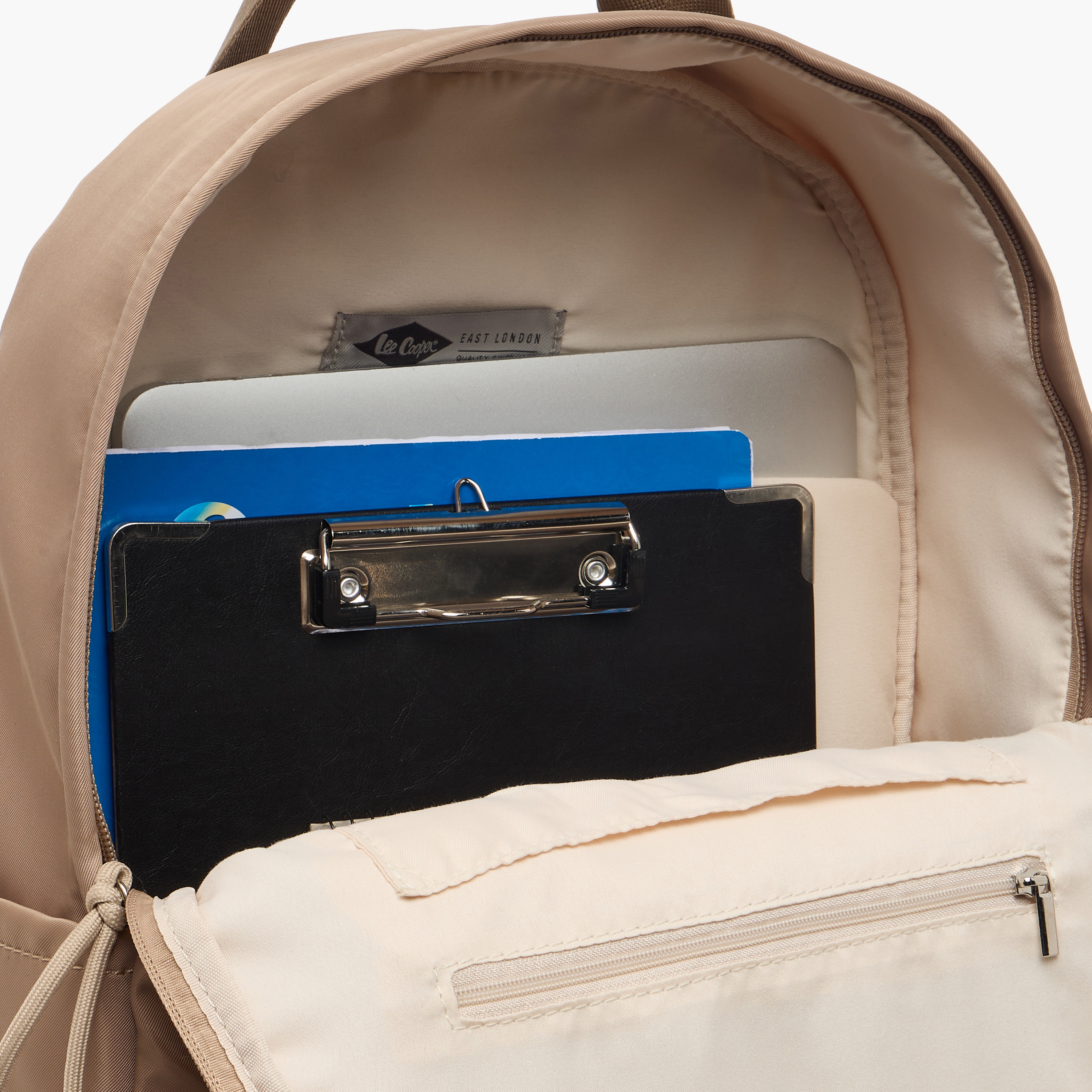 شنطة ظهر مدرسية سادة بأحزمة قابلة للتعديل وسحاب إغلاق من لي كوبر - 30x14x40 سم-school-bagsandbackpacks-backpacks-image-7
