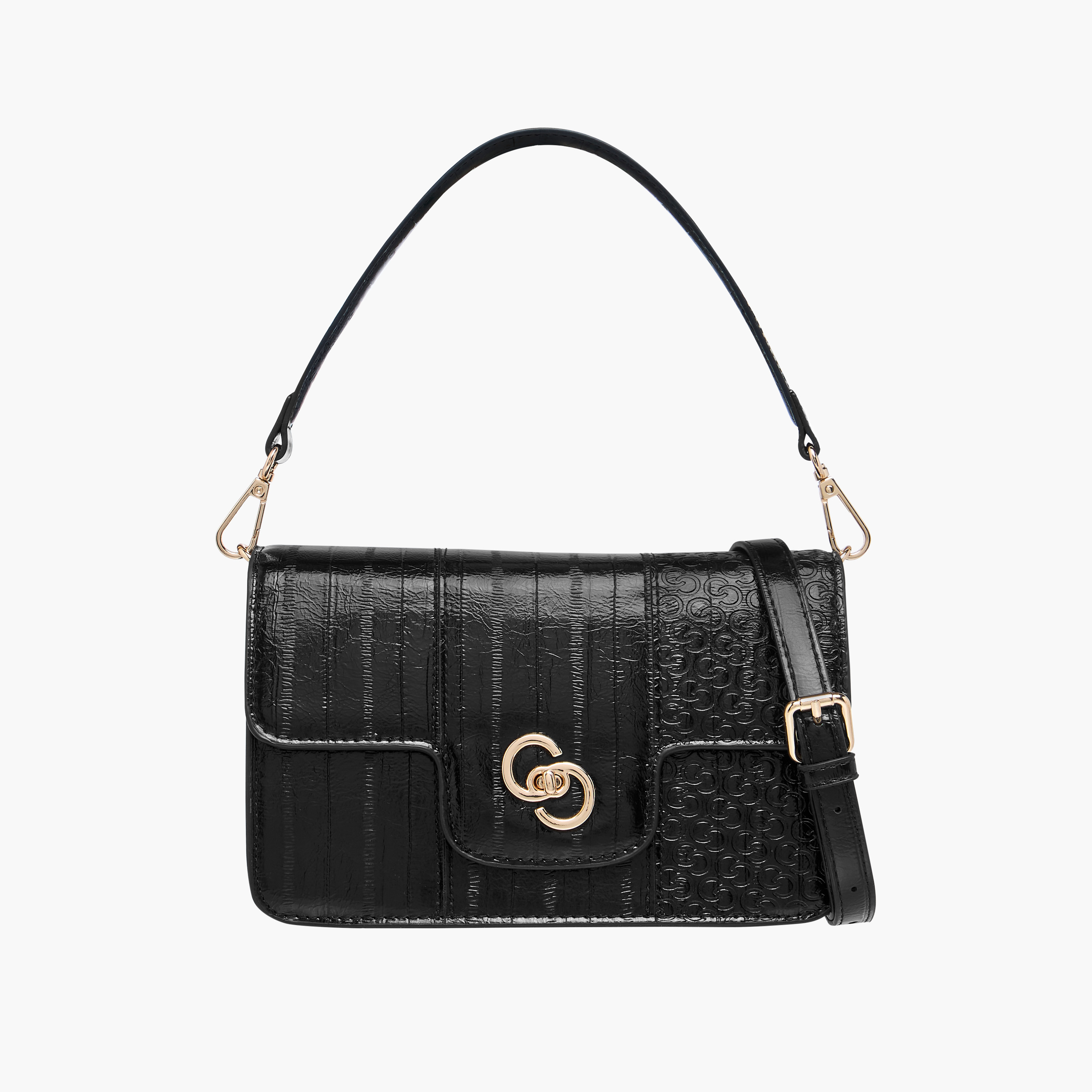 Celeste Monogram Embossed Crossbody Bag with Twist Lock Closure-women-bagsandwallets-handbags-image-1