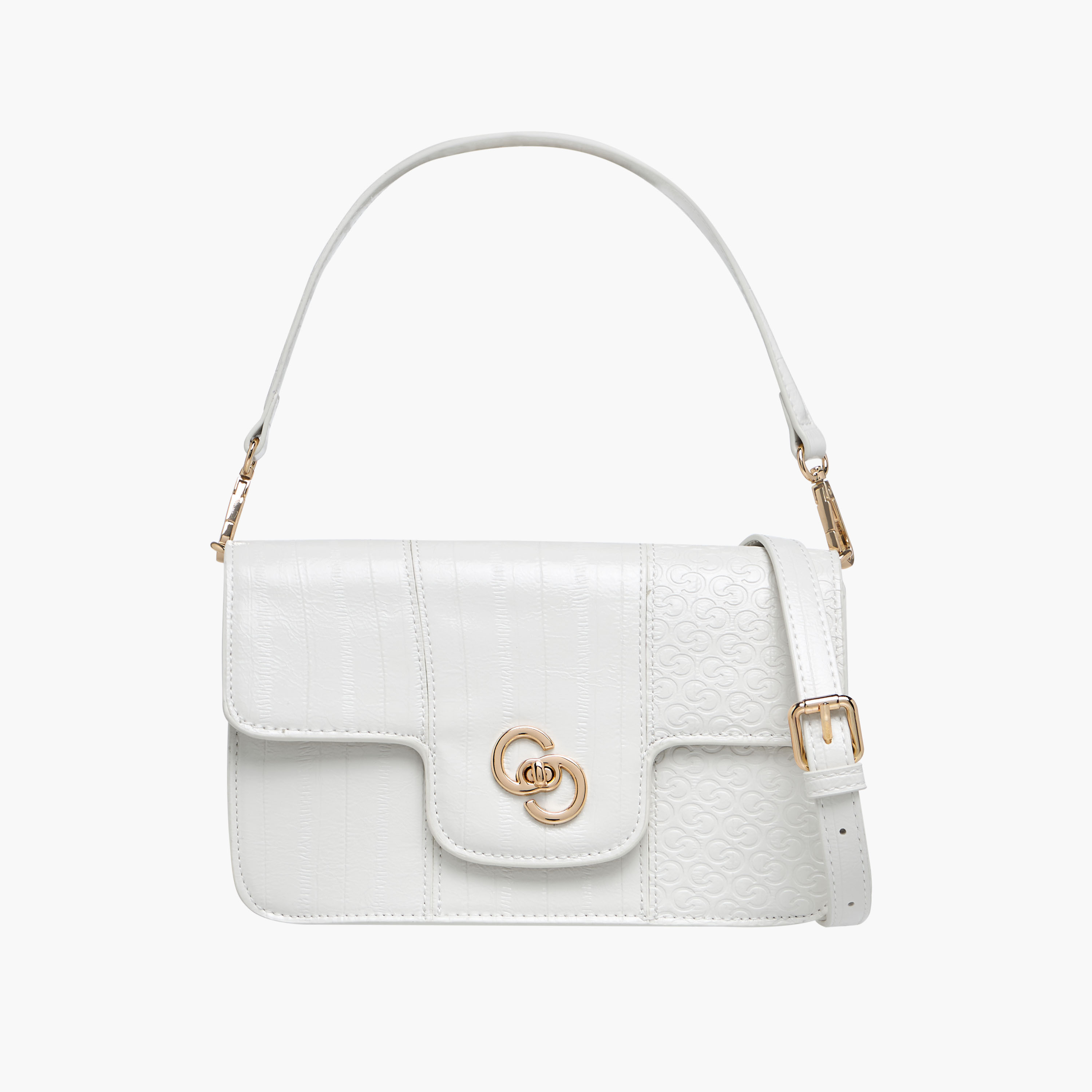 شنطة كروس بودي بقفل دوار ونقوش مونوجرام من سيليست-women-bagsandwallets-handbags-image-1