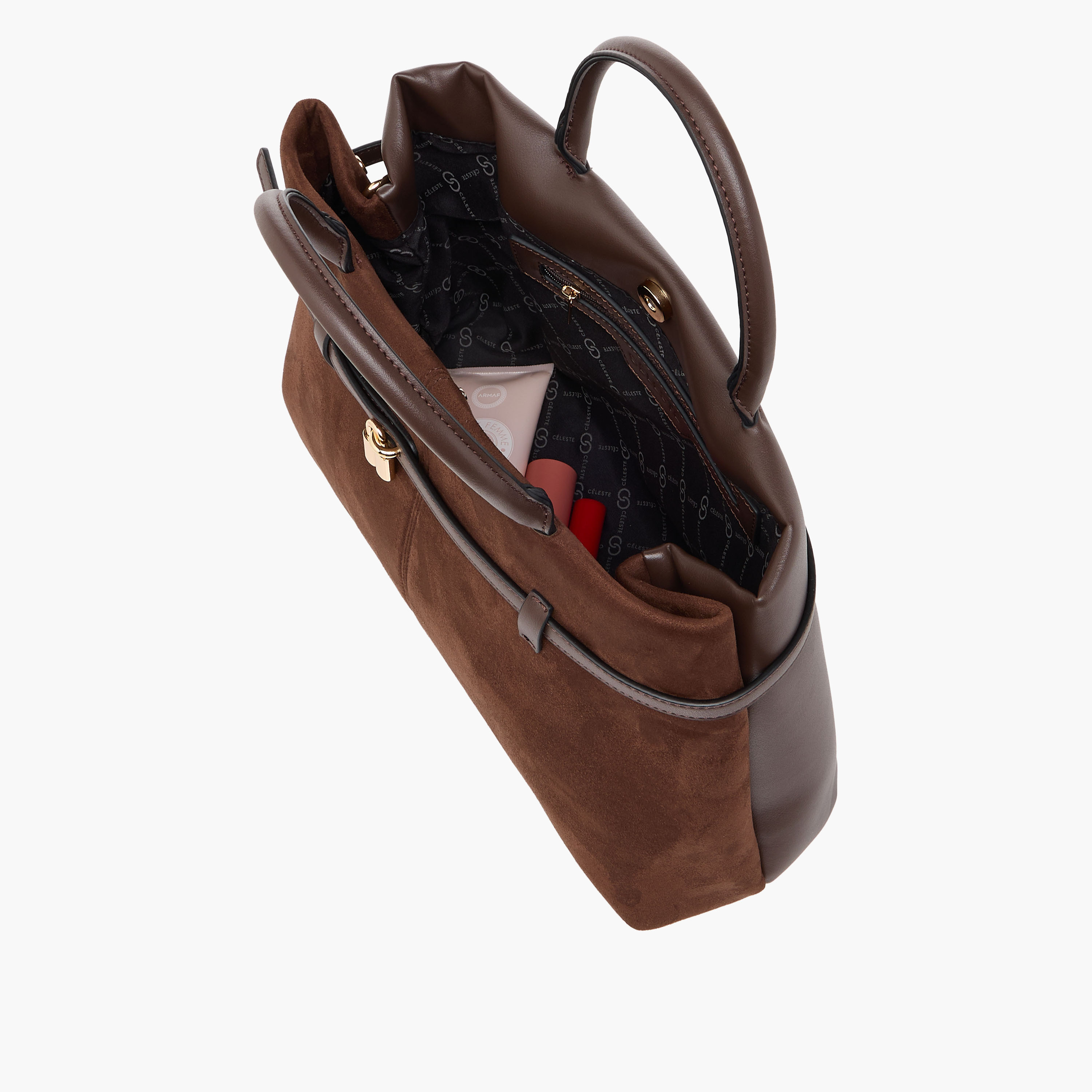 شنطة توتي سادة بحزام قابل للفصل وزر إغلاق من سيليست-women-bagsandwallets-handbags-image-10