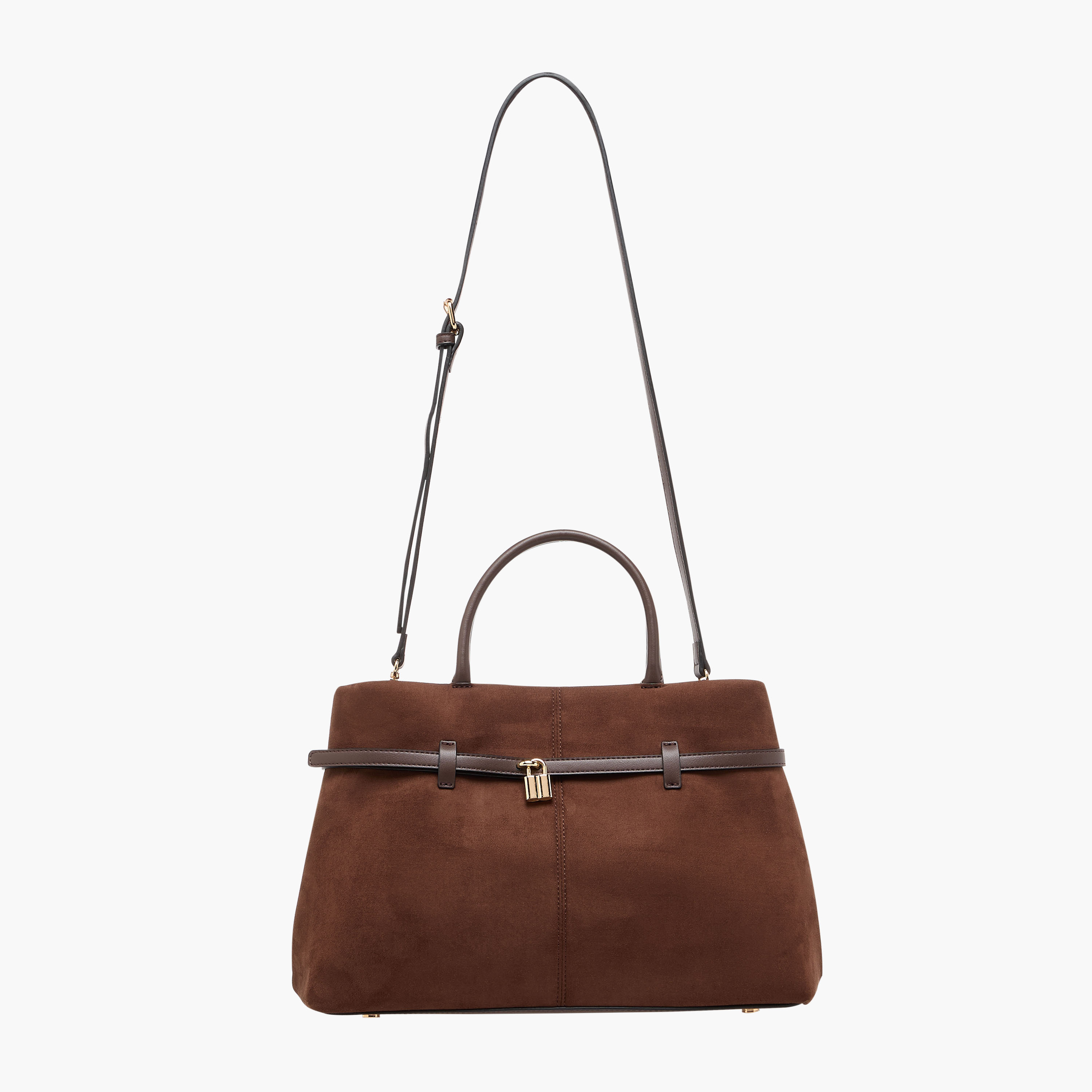 شنطة توتي سادة بحزام قابل للفصل وزر إغلاق من سيليست-women-bagsandwallets-handbags-image-3