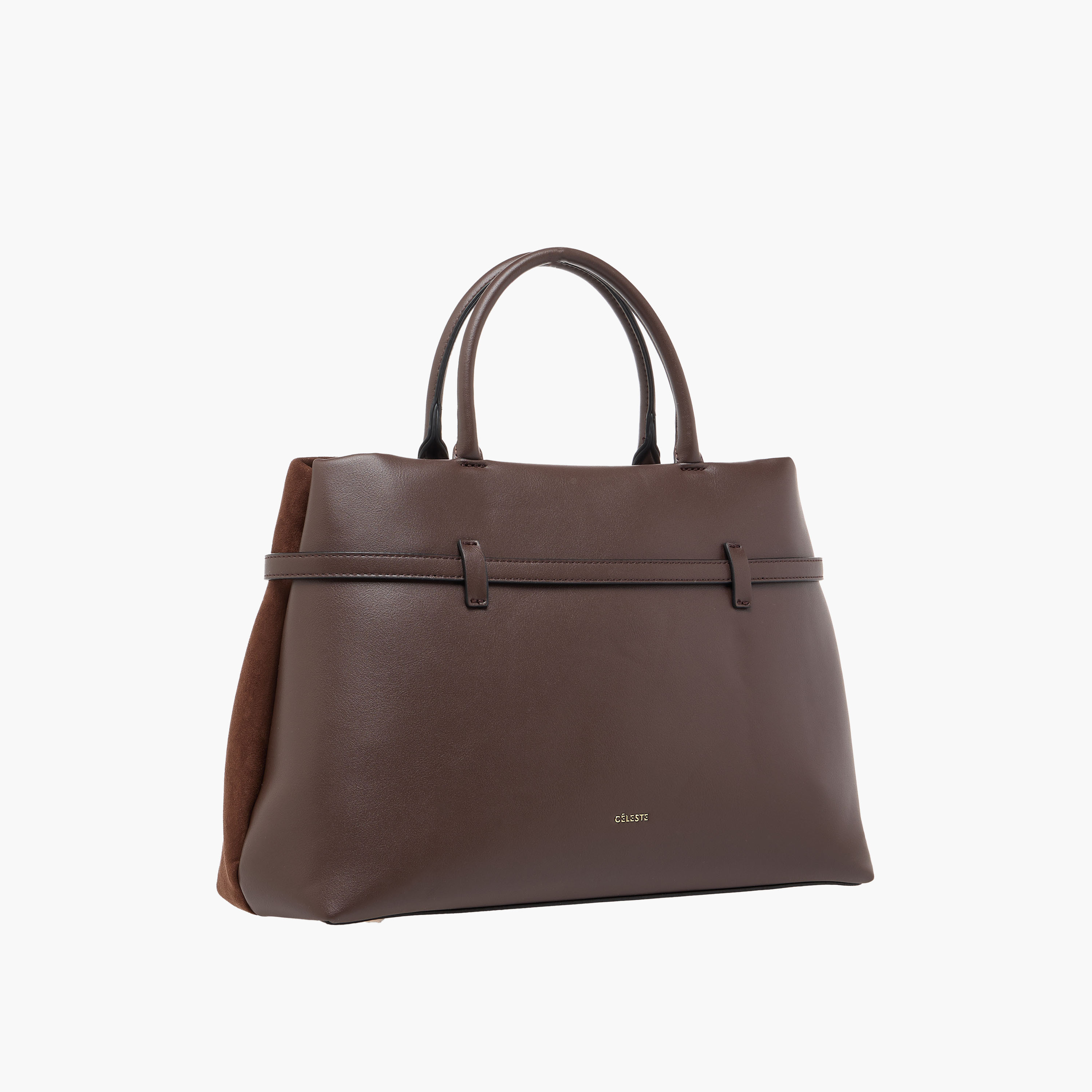 شنطة توتي سادة بحزام قابل للفصل وزر إغلاق من سيليست-women-bagsandwallets-handbags-image-4