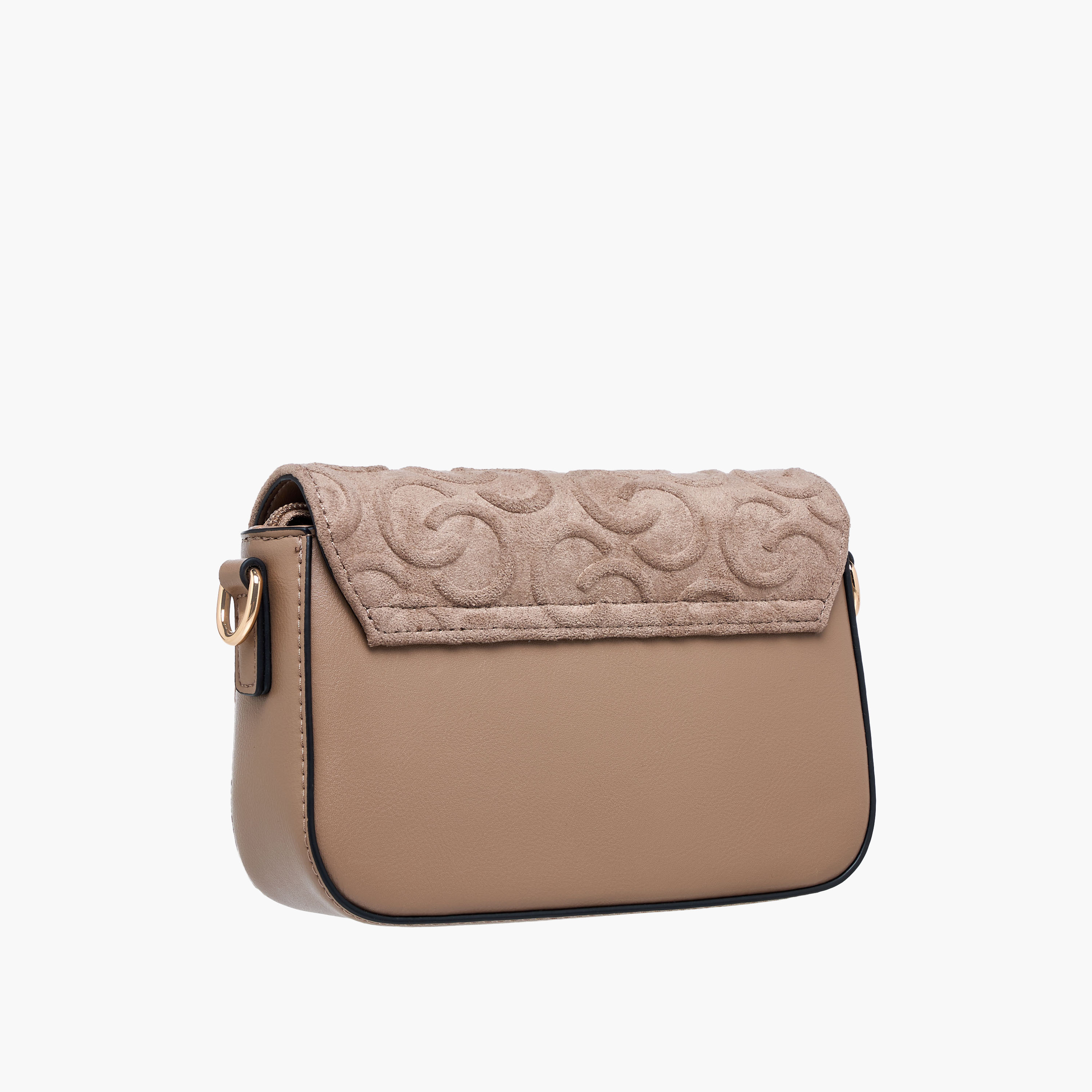 شنطة كروس بودي شمواه بطية إغلاق ونقوش مونوجرام من سيليست-women-bagsandwallets-handbags-image-4