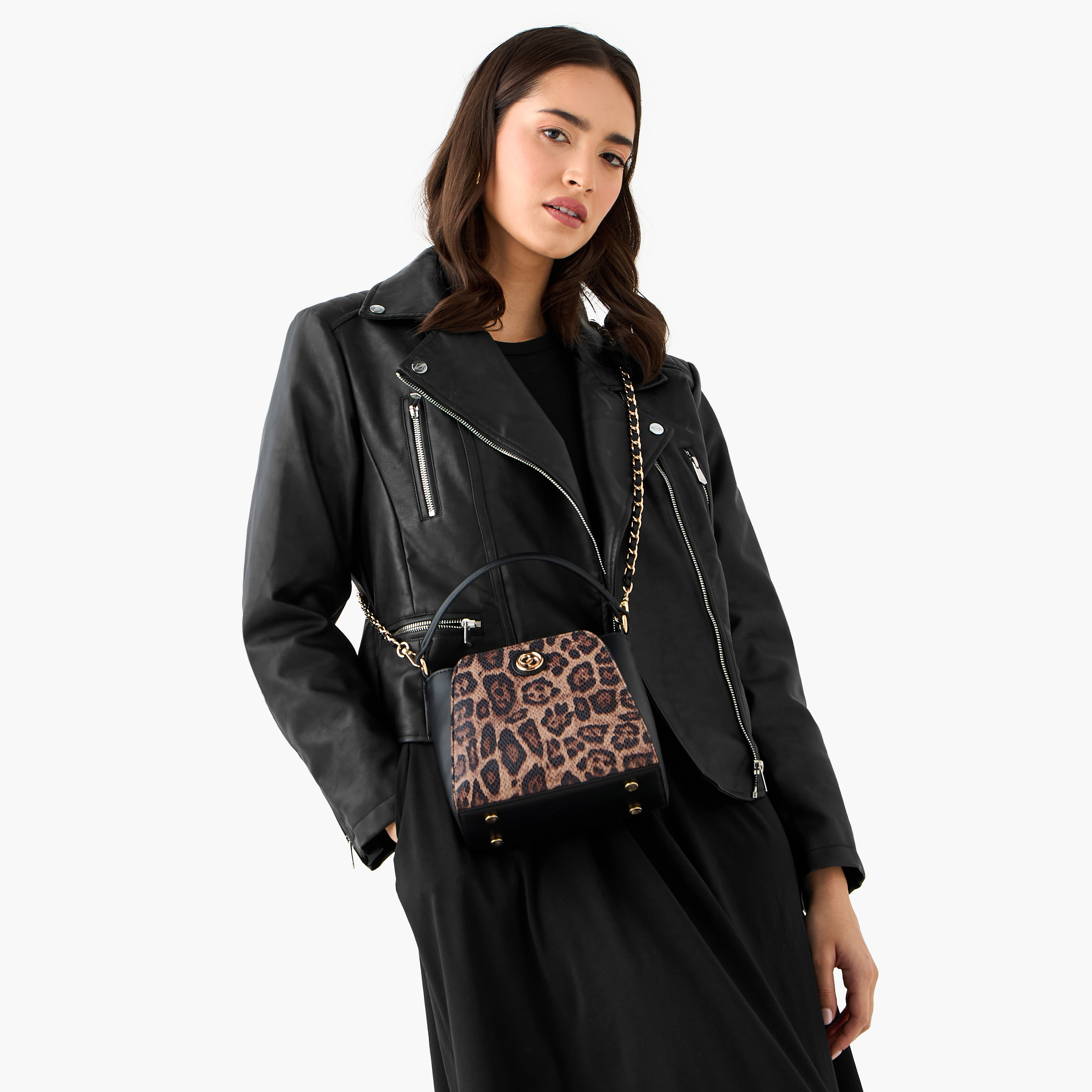 شنطة كتف بطبعات حيوانات بحزام قابل للفصل وسحاب إغلاق من سيليست-women-bagsandwallets-handbags-image-2