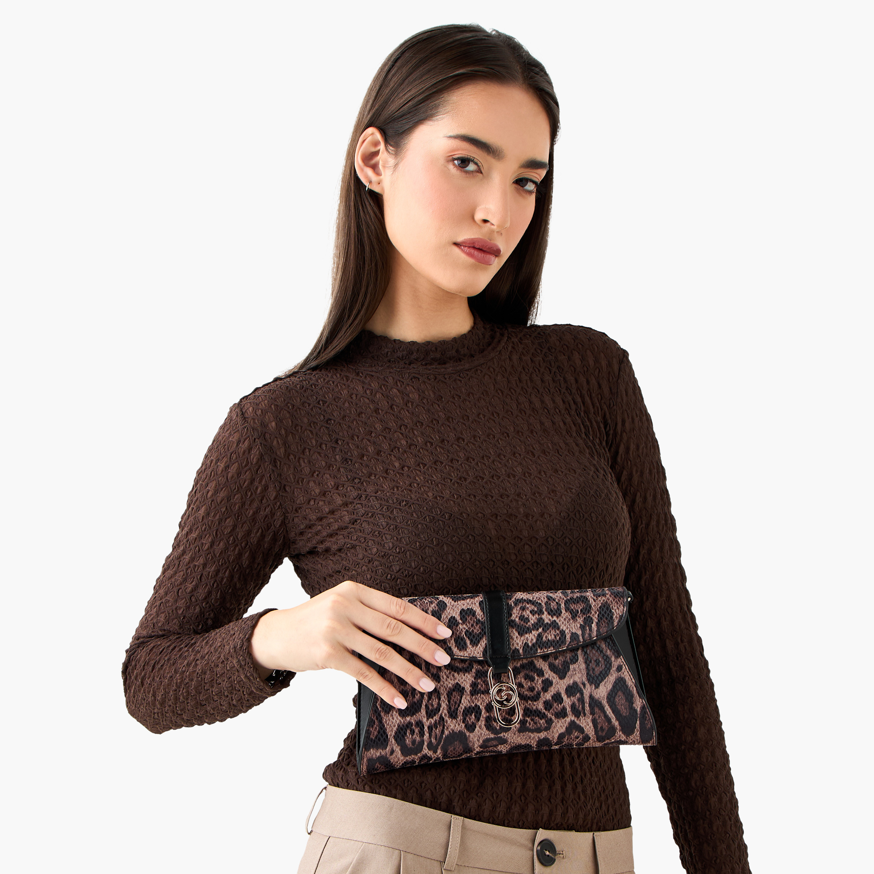 Celeste Animal Print Crossbody Bag with Chain Strap and Flap Closure-women-bagsandwallets-handbags-image-8