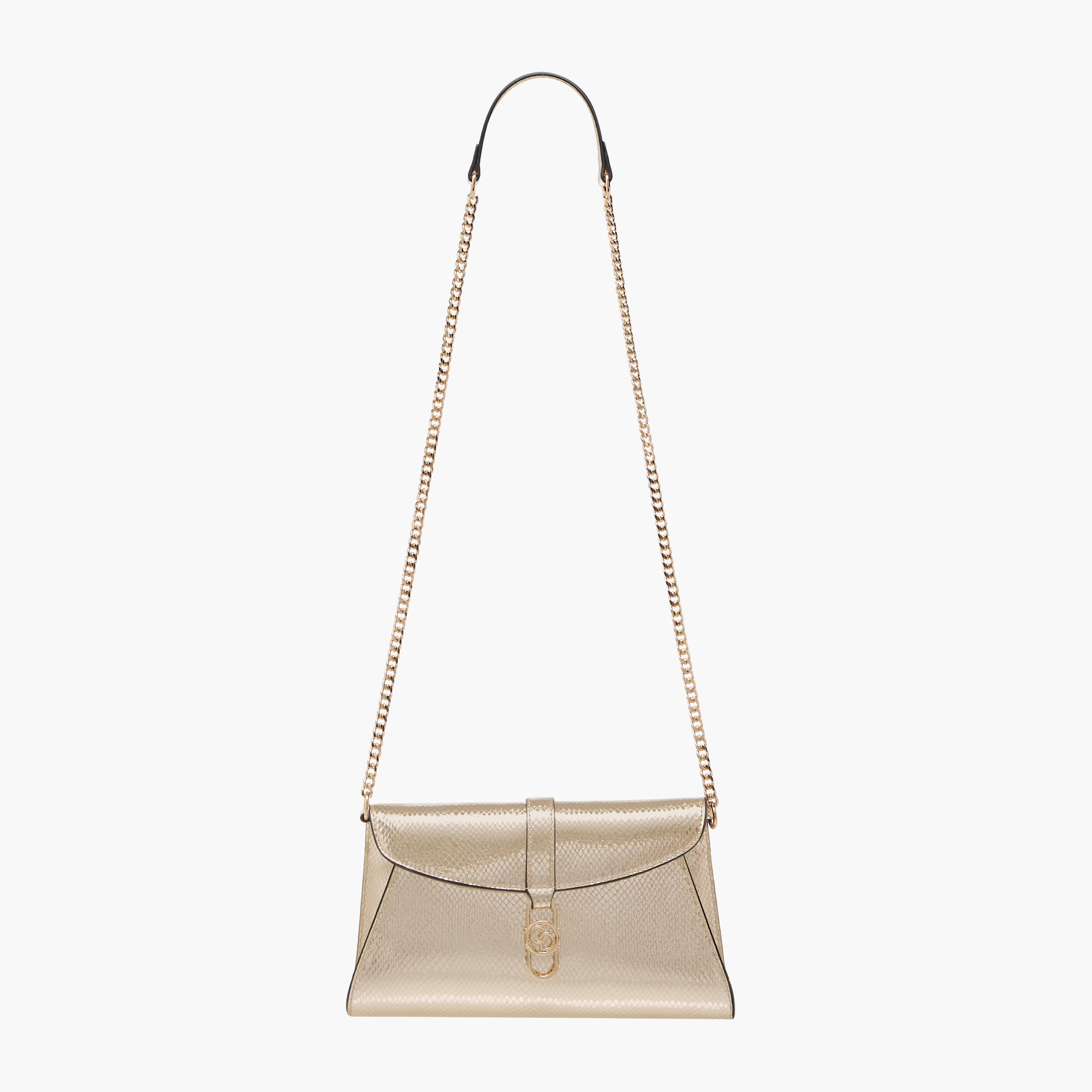 Celeste Textured Crossbody Bag with Chain Strap and Flap Closure-women-bagsandwallets-handbags-image-3