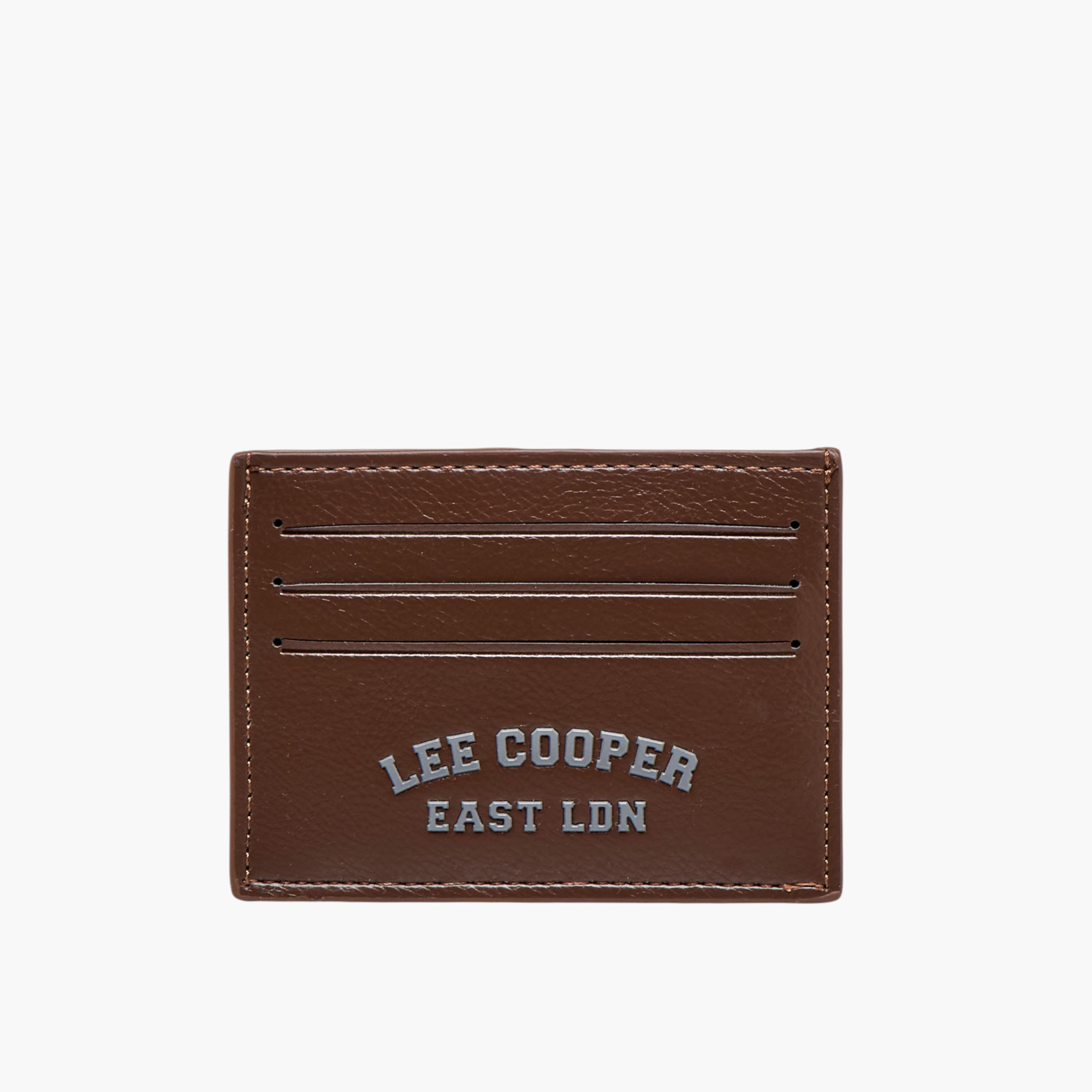 Lee Cooper Printed Card Holder with Open Top-men-beltsandwallets-wallets-image-1