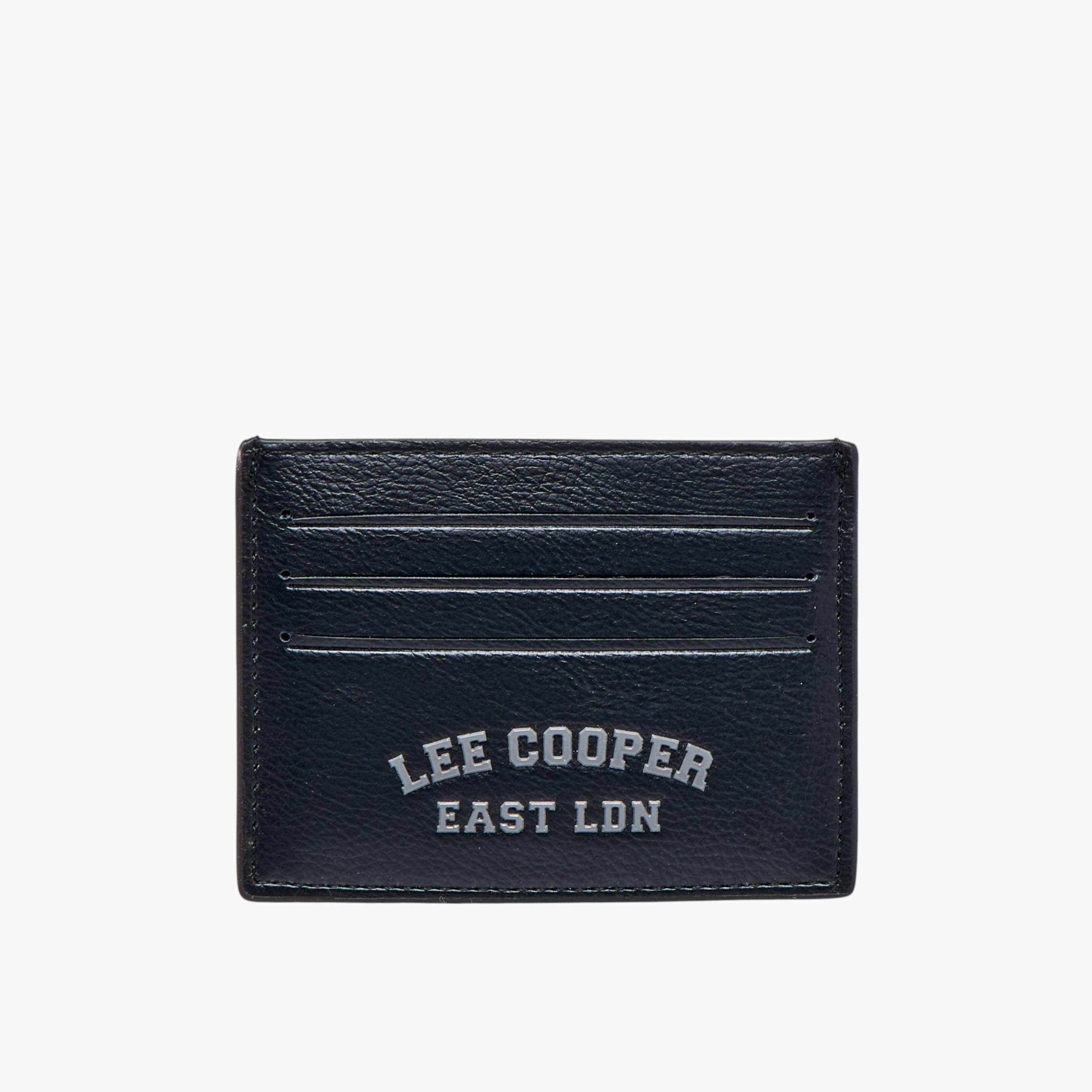 Lee Cooper Printed Card Holder with Open Top-men-beltsandwallets-wallets-image-1