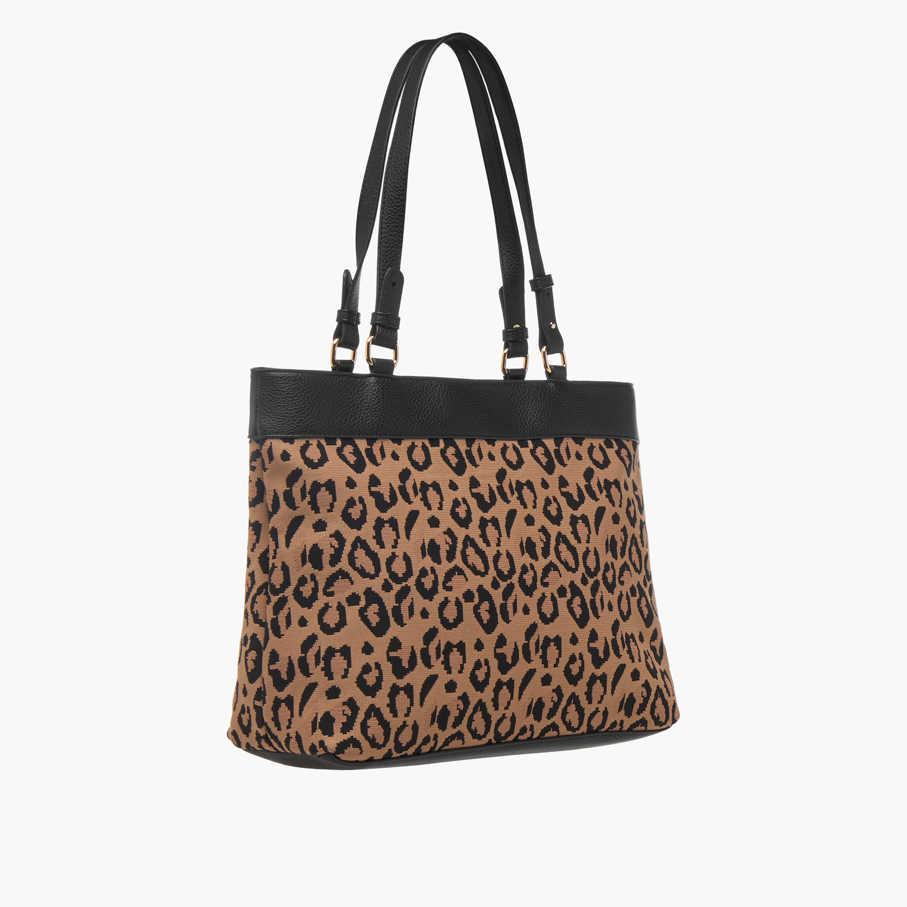 Le Confort Animal Print Tote Bag with Zip Closure-women-bagsandwallets-handbags-image-4
