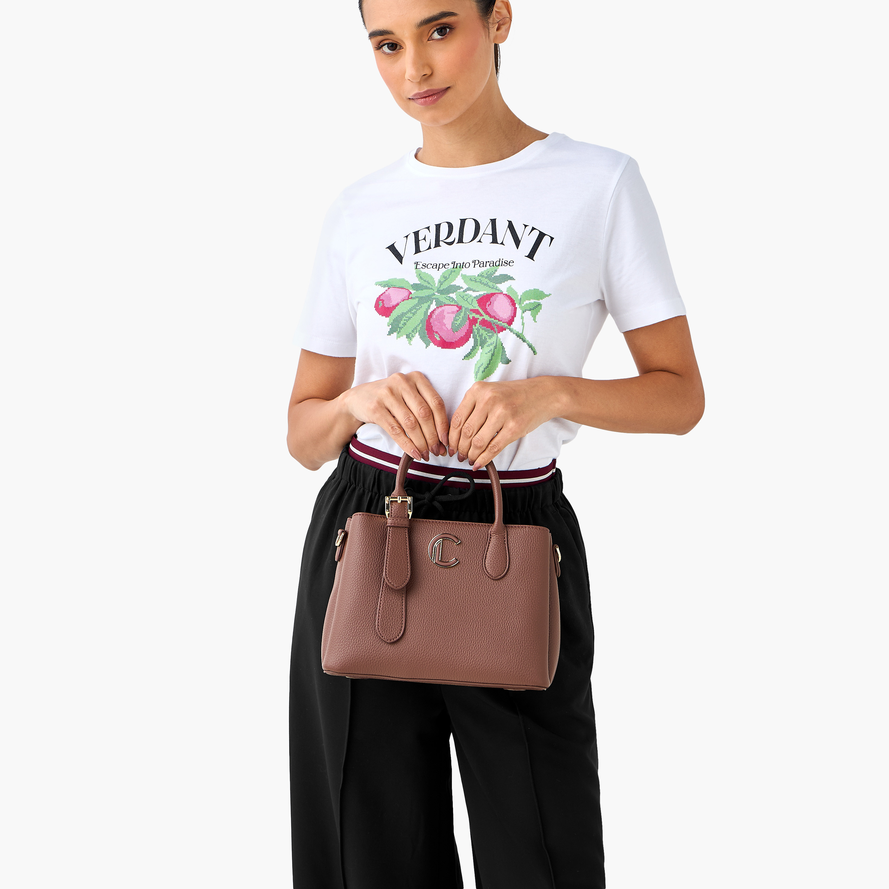 Le Confort Textured Tote Bag with Detachable Strap and Zip Closure-women-bagsandwallets-handbags-image-9