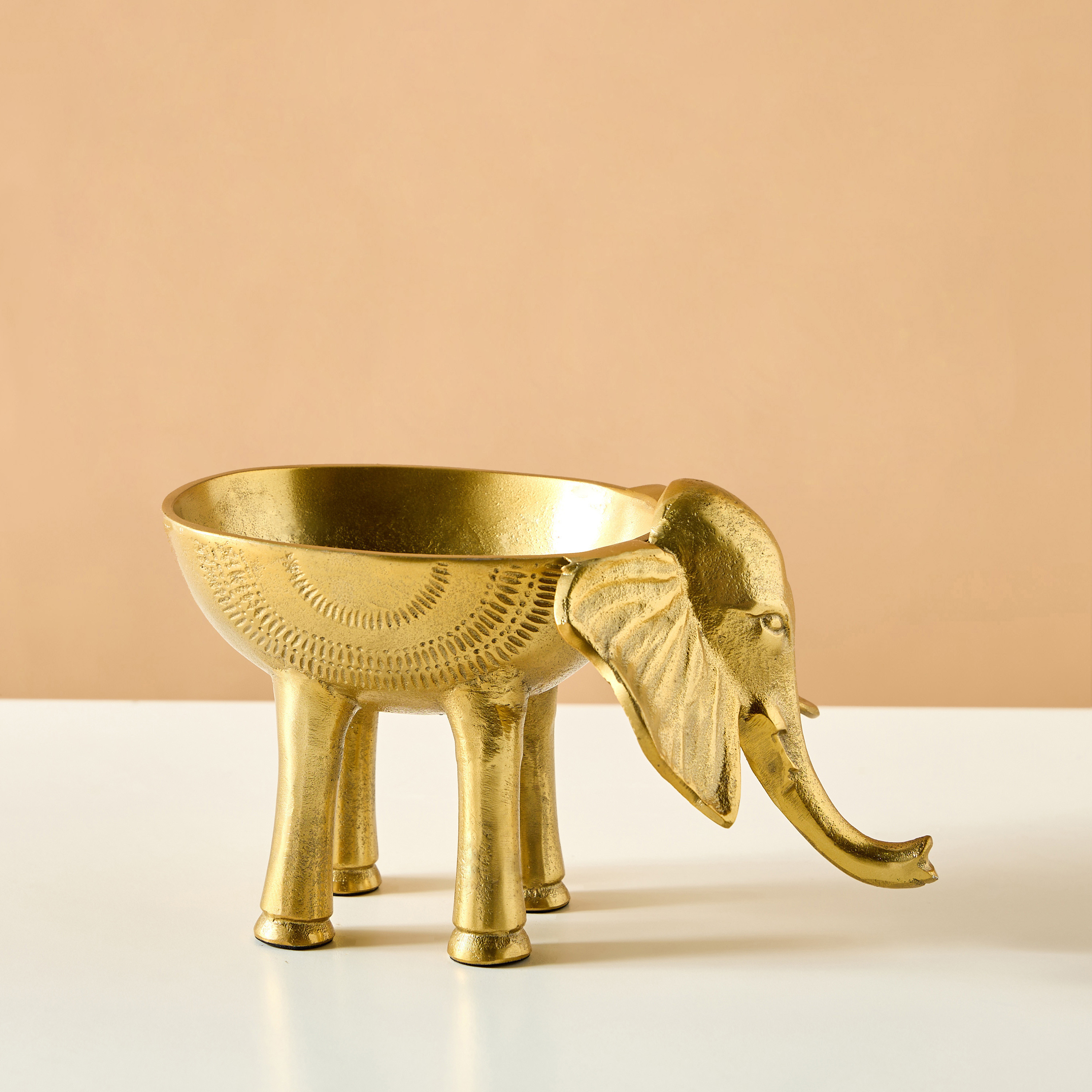 Decorative Elephant Bowl - 16 cms-household-decor-vasesandbowls-image-2