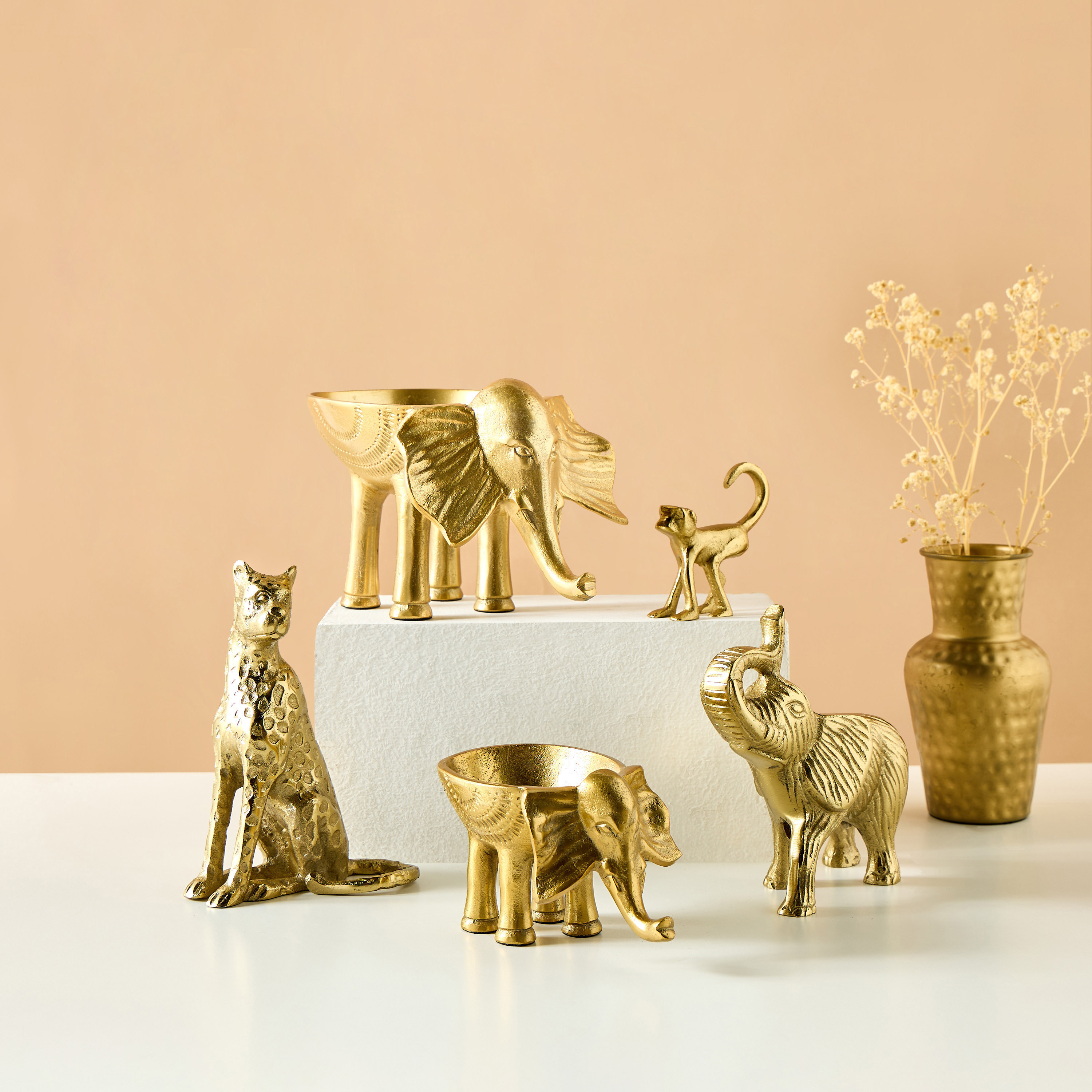 Decorative Elephant Bowl - 16 cms-household-decor-vasesandbowls-image-5