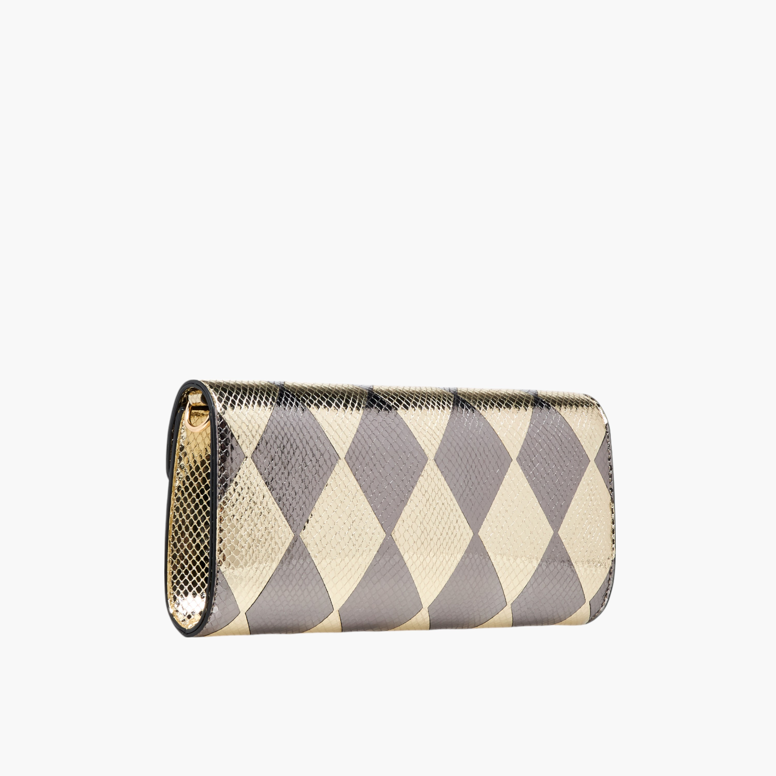 Elle Metallic Textured Crossbody Bag with Detachable Strap and Magnetic Button Closure-women-bagsandwallets-handbags-image-4