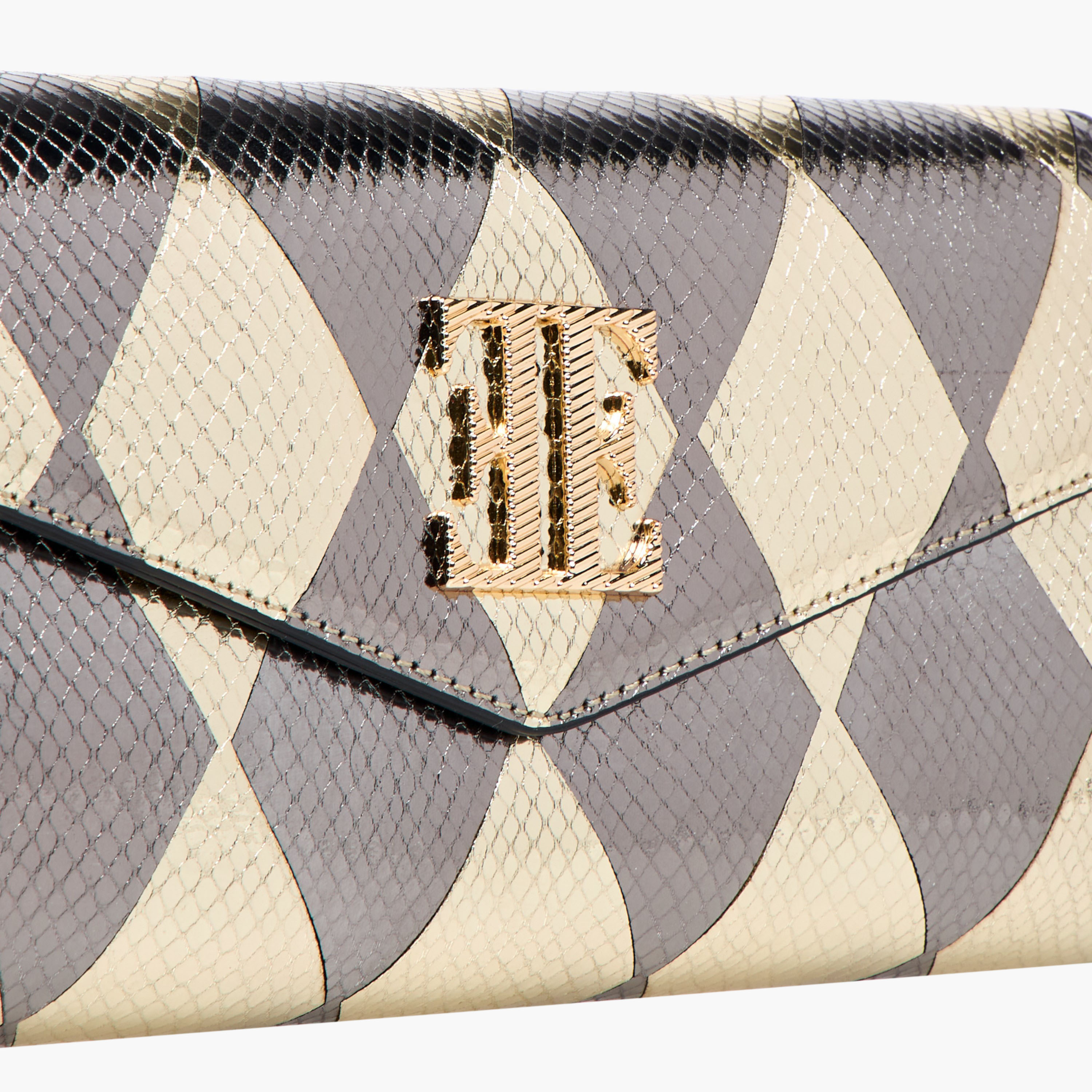 Elle Metallic Textured Crossbody Bag with Detachable Strap and Magnetic Button Closure-women-bagsandwallets-handbags-image-5