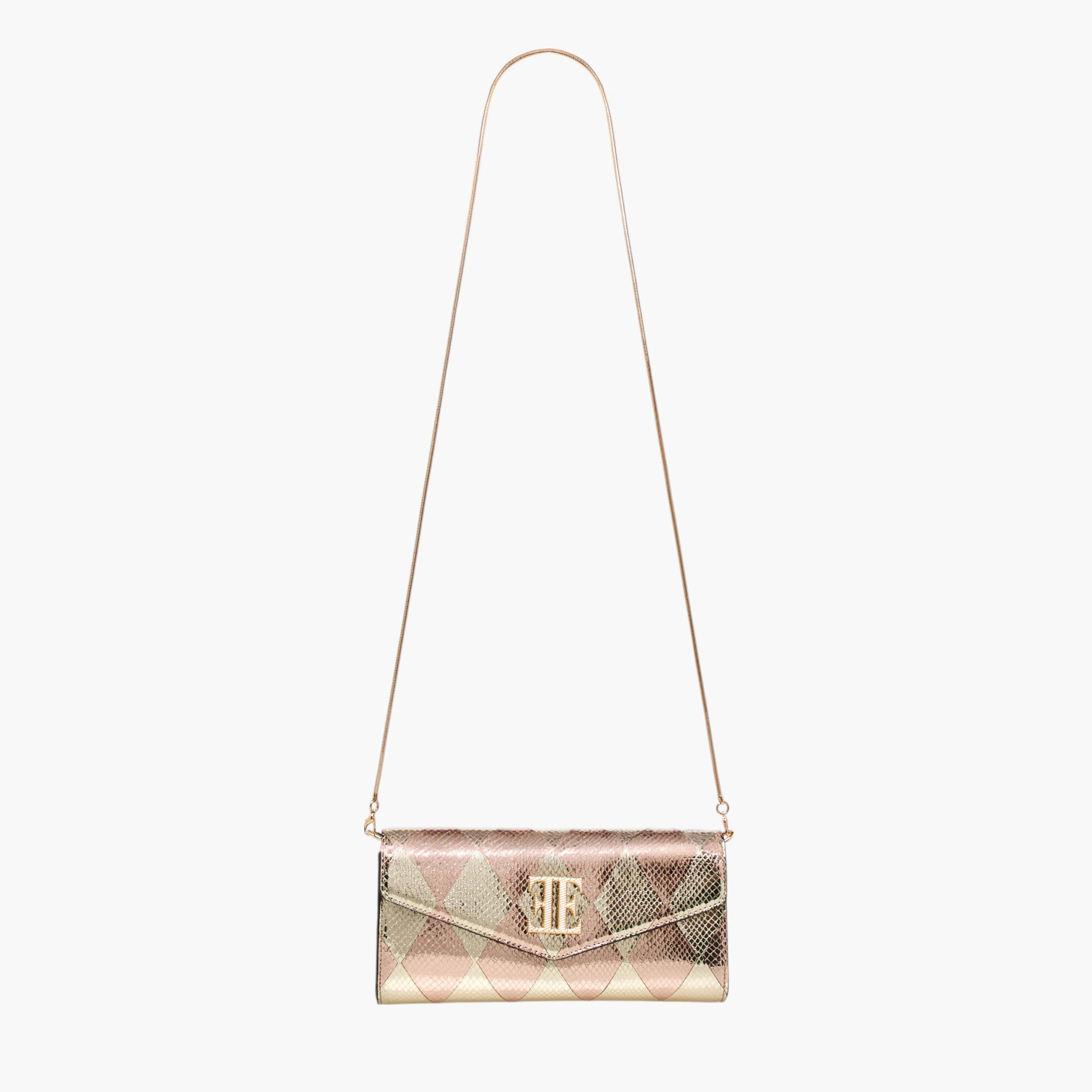 Elle Metallic Textured Crossbody Bag with Detachable Strap and Magnetic Button Closure-women-bagsandwallets-handbags-image-3