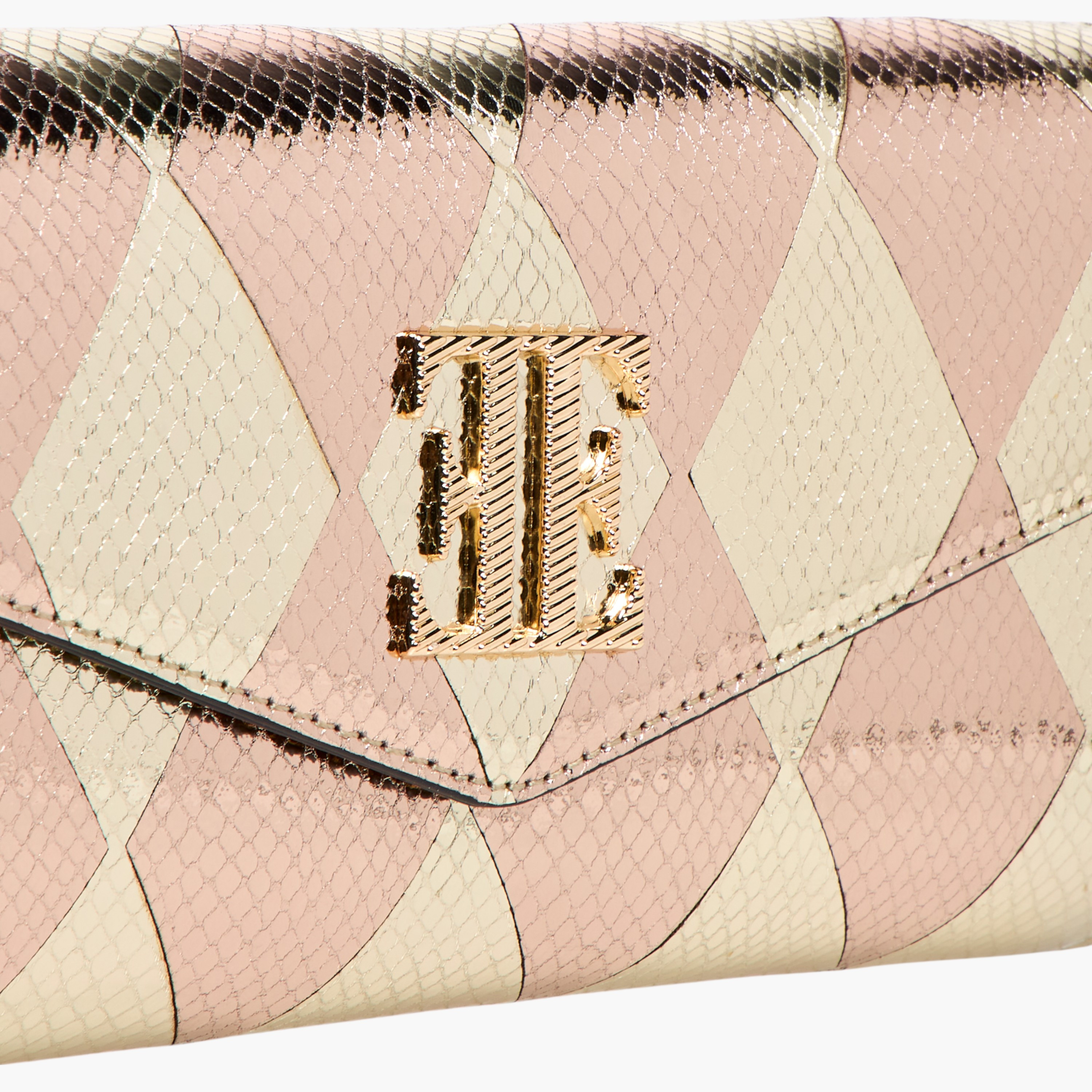 Elle Metallic Textured Crossbody Bag with Detachable Strap and Magnetic Button Closure-women-bagsandwallets-handbags-image-5