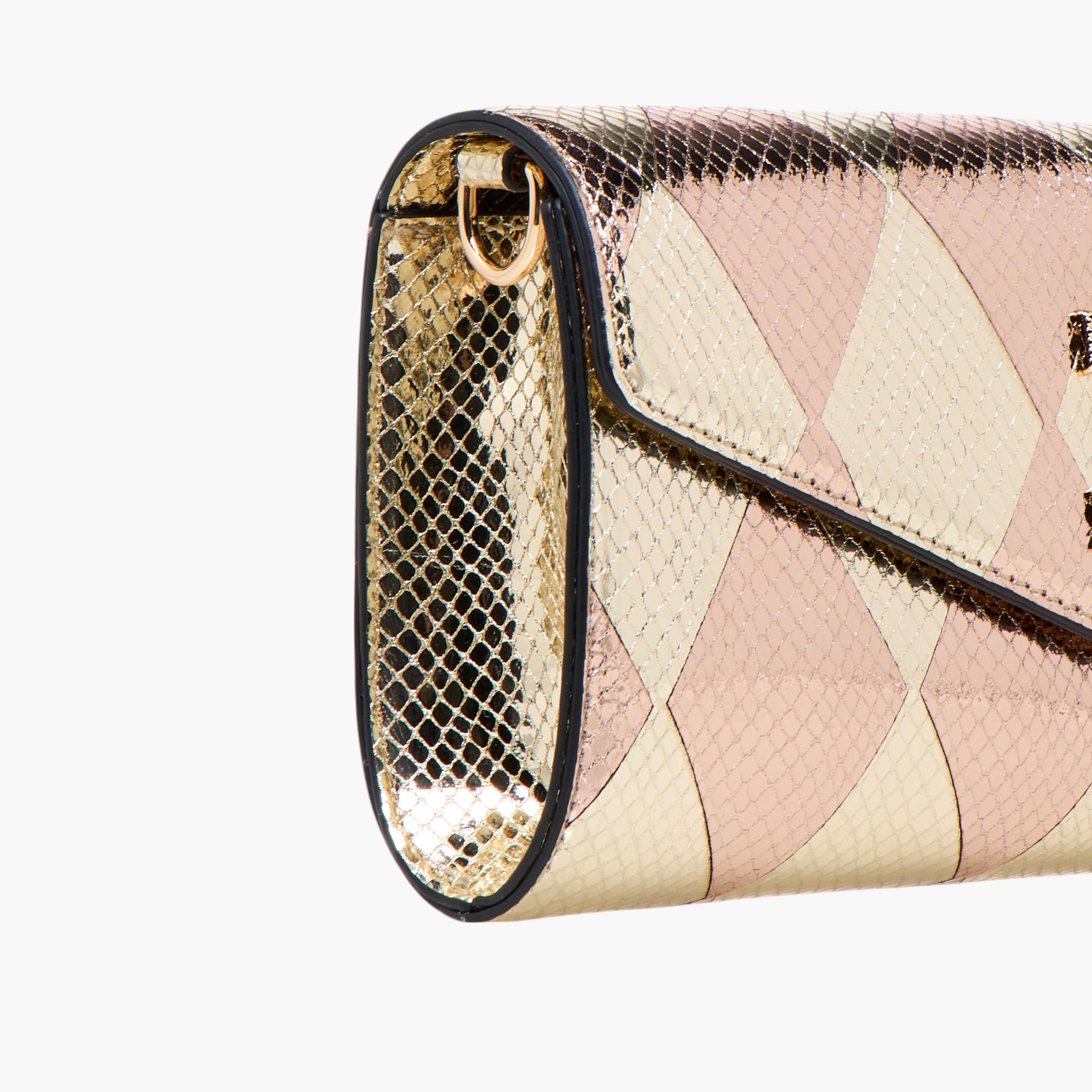Elle Metallic Textured Crossbody Bag with Detachable Strap and Magnetic Button Closure-women-bagsandwallets-handbags-image-6