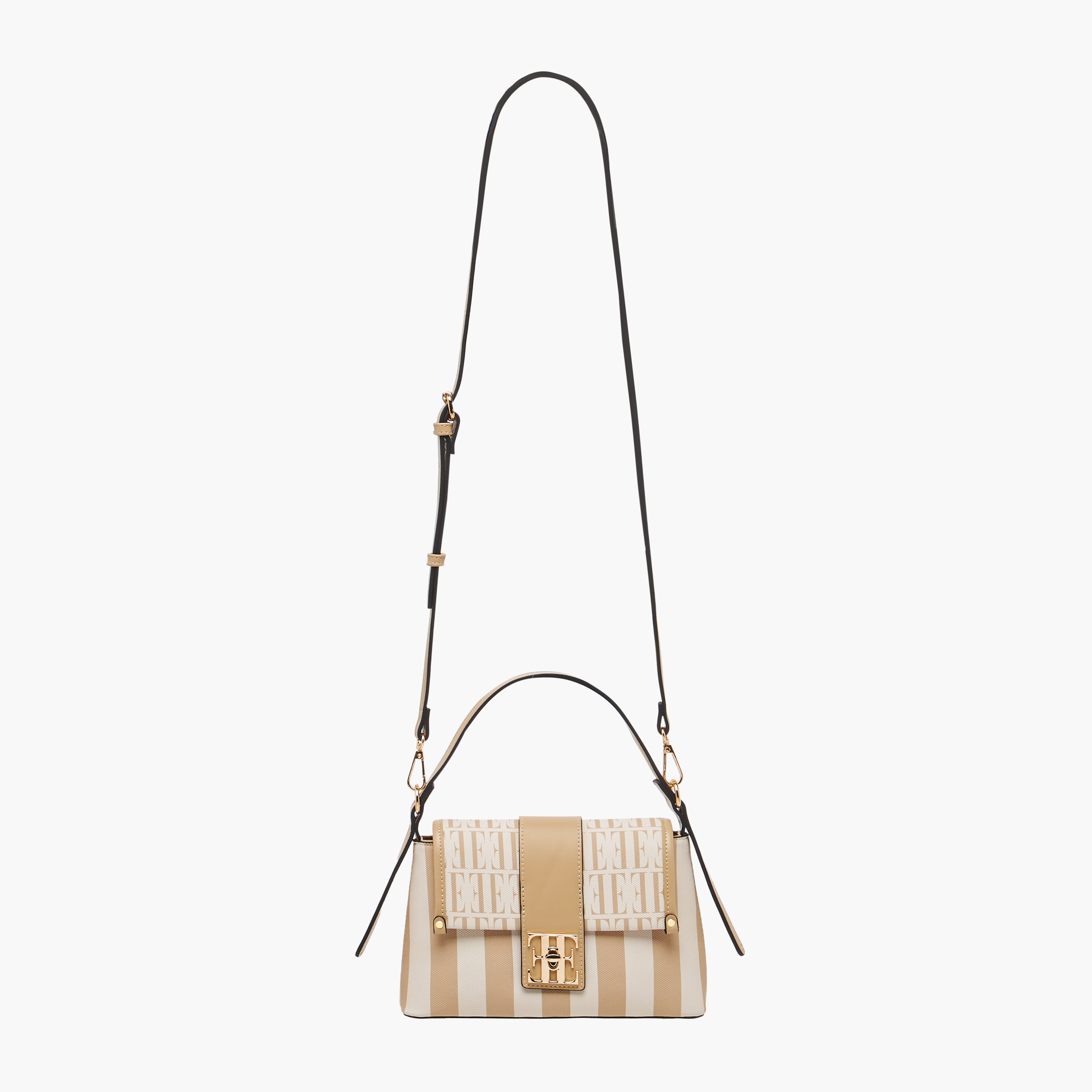 Elle Monogram Print Satchel Bag with Adjustable Strap-women-bagsandwallets-handbags-image-4
