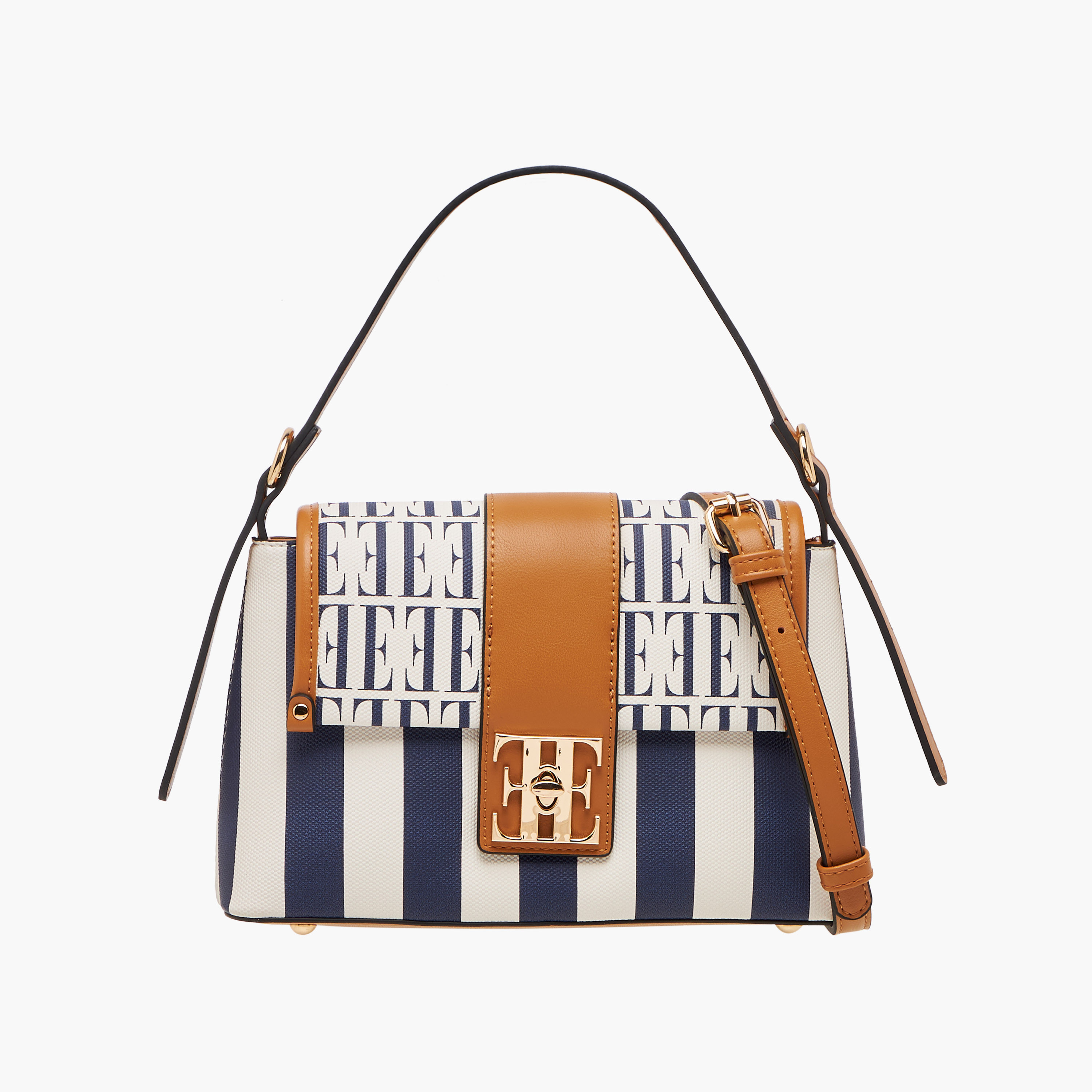 شنطة ساتشيل بطبعات مونوجرام وحزام قابل للتعديل من إيل-women-bagsandwallets-handbags-image-1