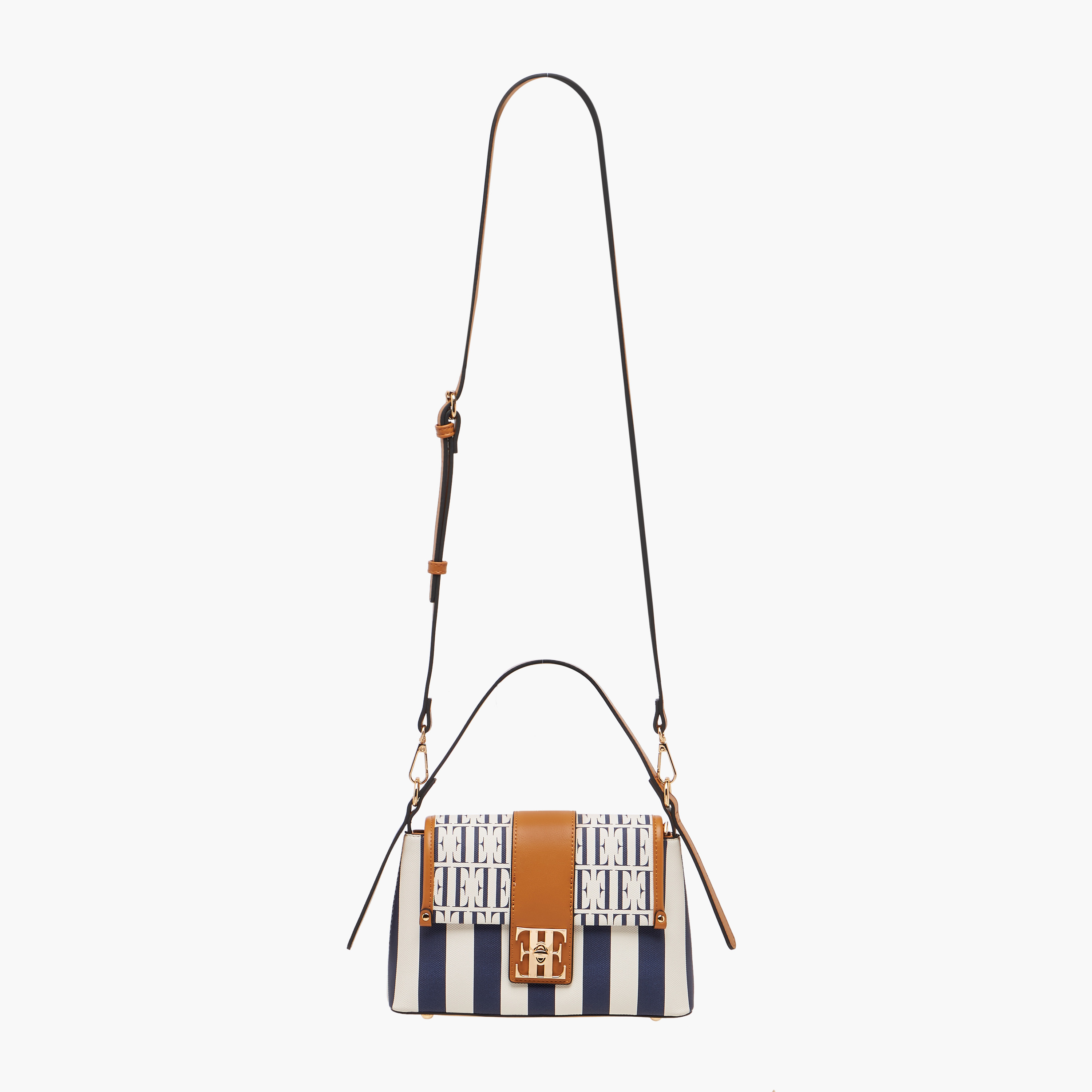 شنطة ساتشيل بطبعات مونوجرام وحزام قابل للتعديل من إيل-women-bagsandwallets-handbags-image-3