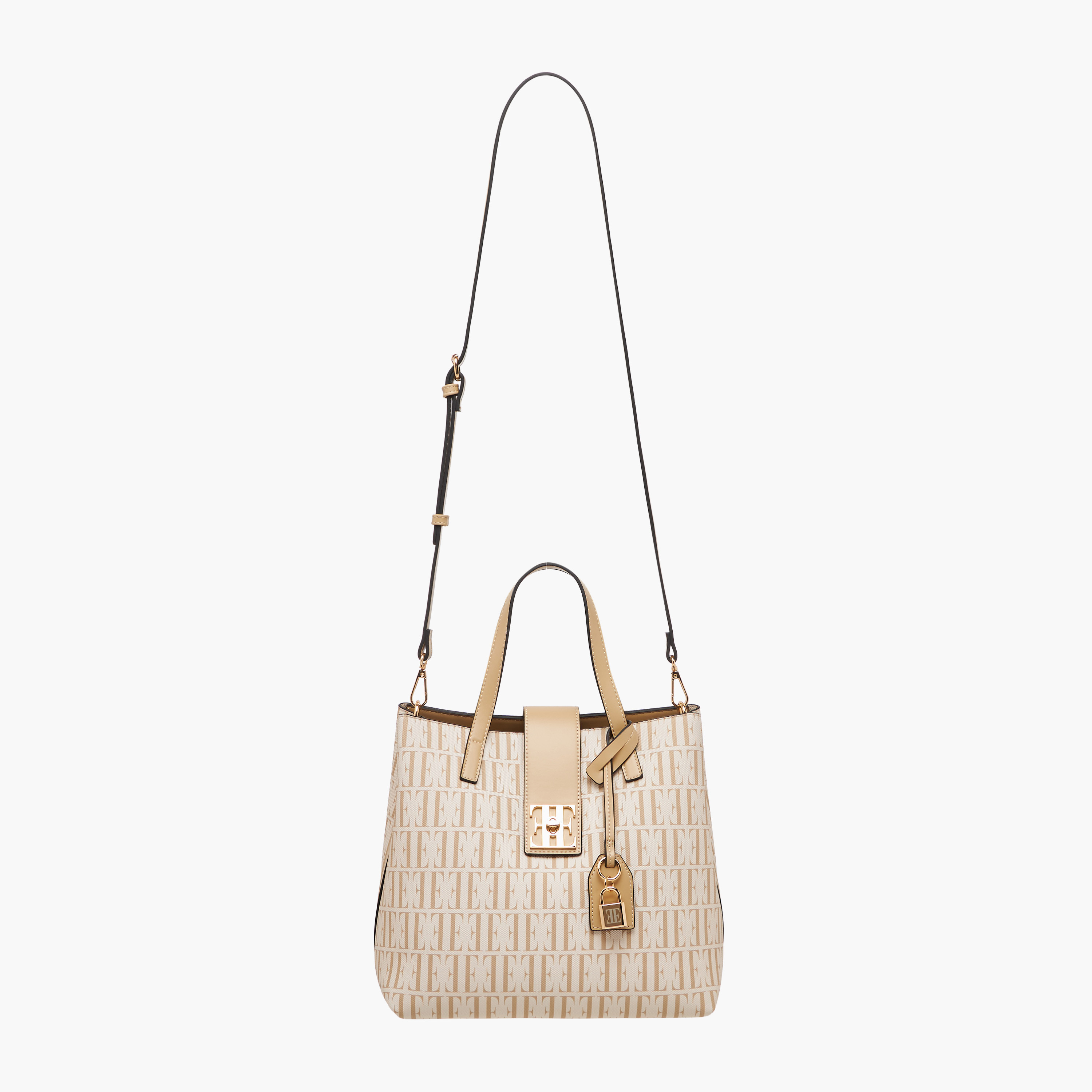شنطة توتي بطبعات مونوجرام ومقبض مزدوج وقفل إغلاق تويست من إيل-women-bagsandwallets-handbags-image-3