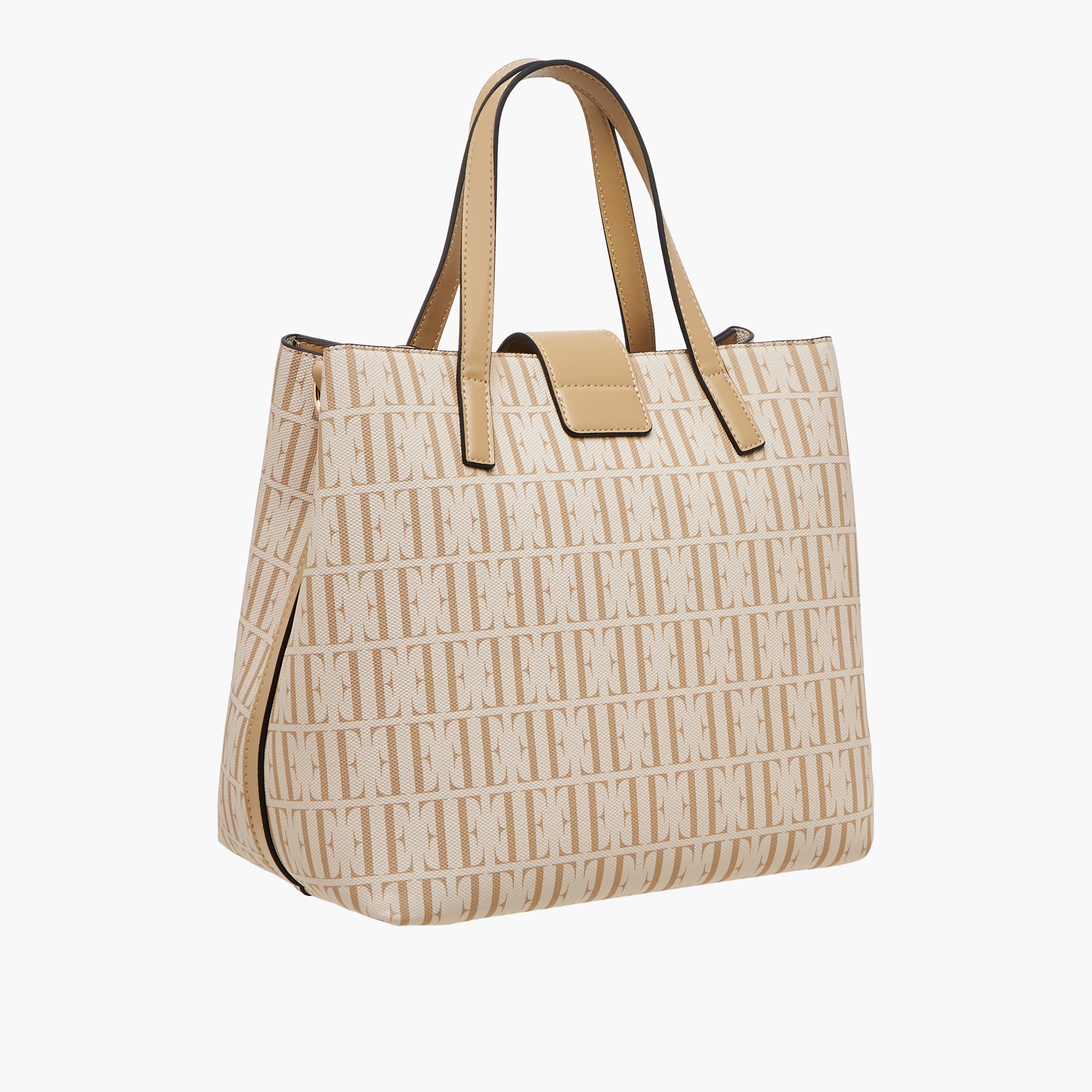 شنطة توتي بطبعات مونوجرام ومقبض مزدوج وقفل إغلاق تويست من إيل-women-bagsandwallets-handbags-image-4