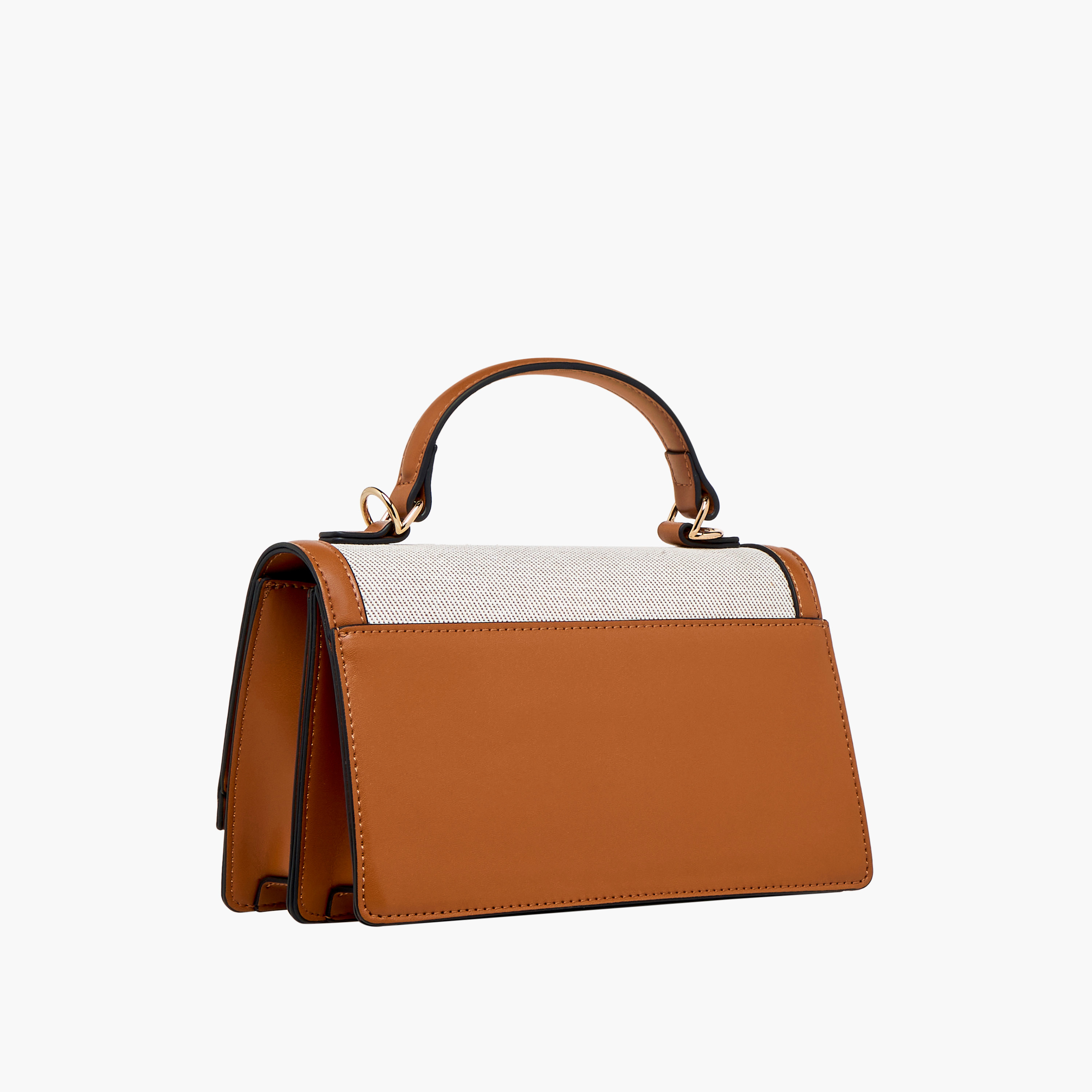 Elle Logo Embellished Satchel Bag with Grab Handle-women-bagsandwallets-handbags-image-4