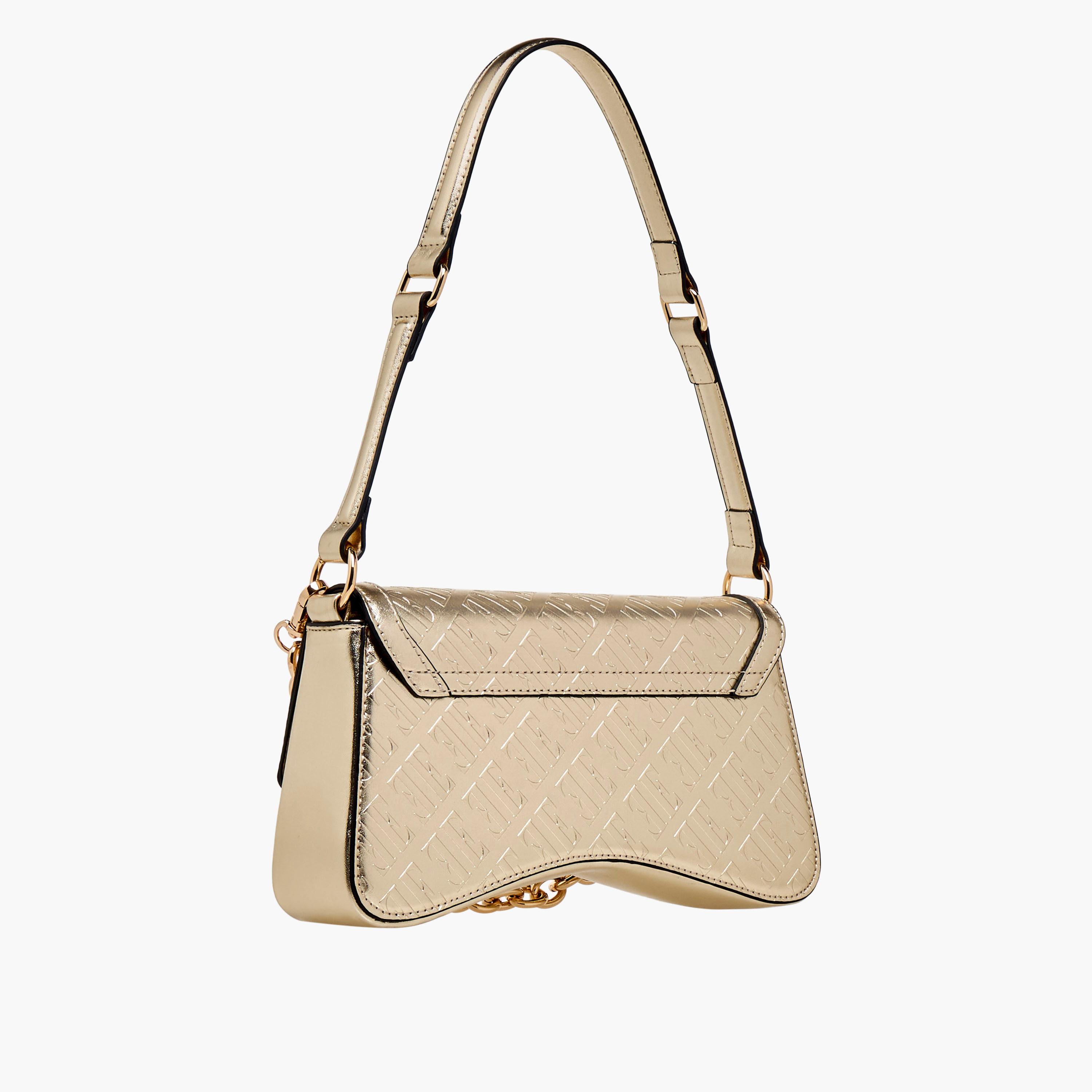 شنطة كتف بنقوش مونوجرام وزر إغلاق من إيل-women-bagsandwallets-handbags-image-5