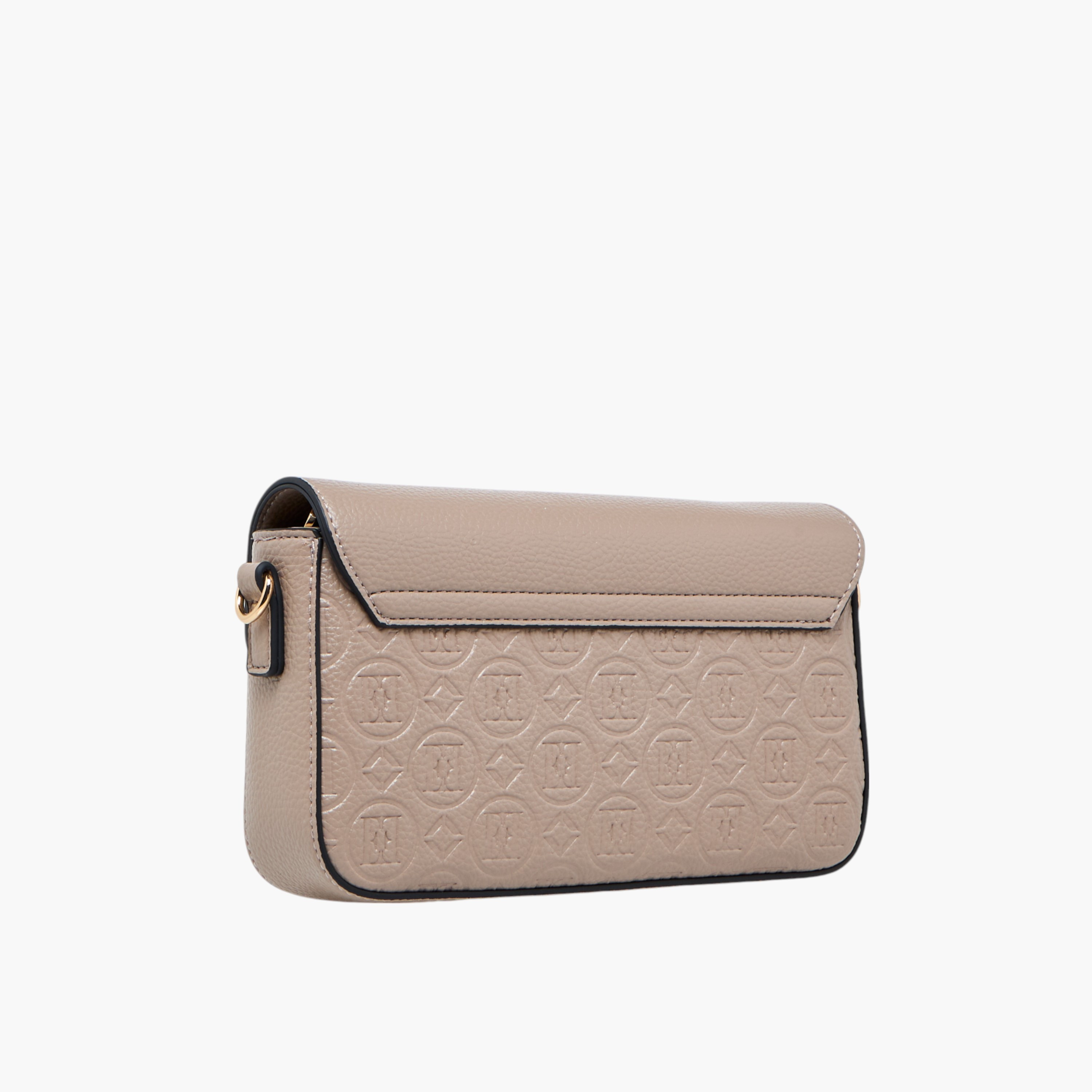 Elle Monogram Embossed Crossbody Bag with Detachable Chain Strap and Flap Closure-women-bagsandwallets-handbags-image-4