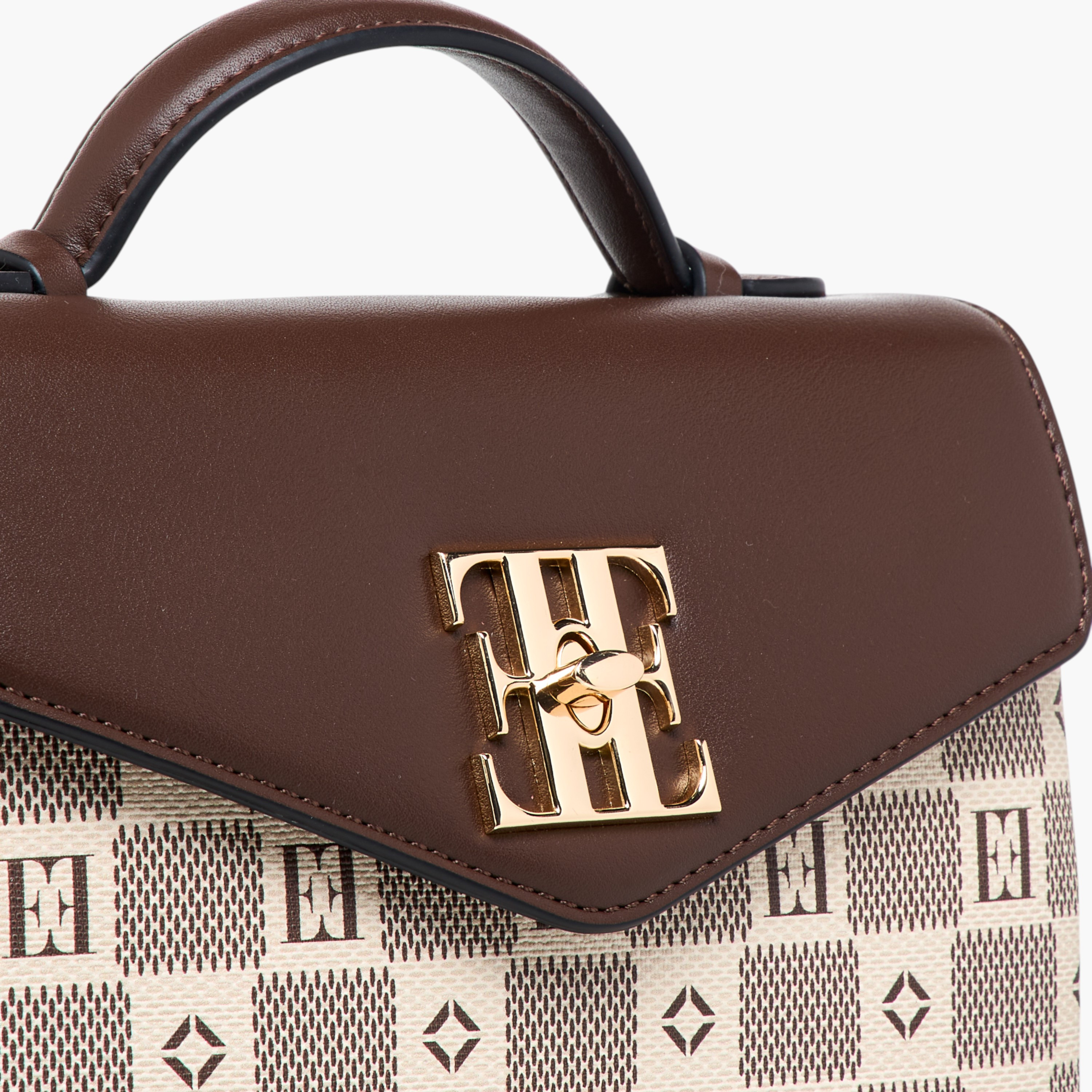 Elle Monogram Print Crossbody Bag with Flap Closure and Detachable Strap-women-bagsandwallets-handbags-image-6