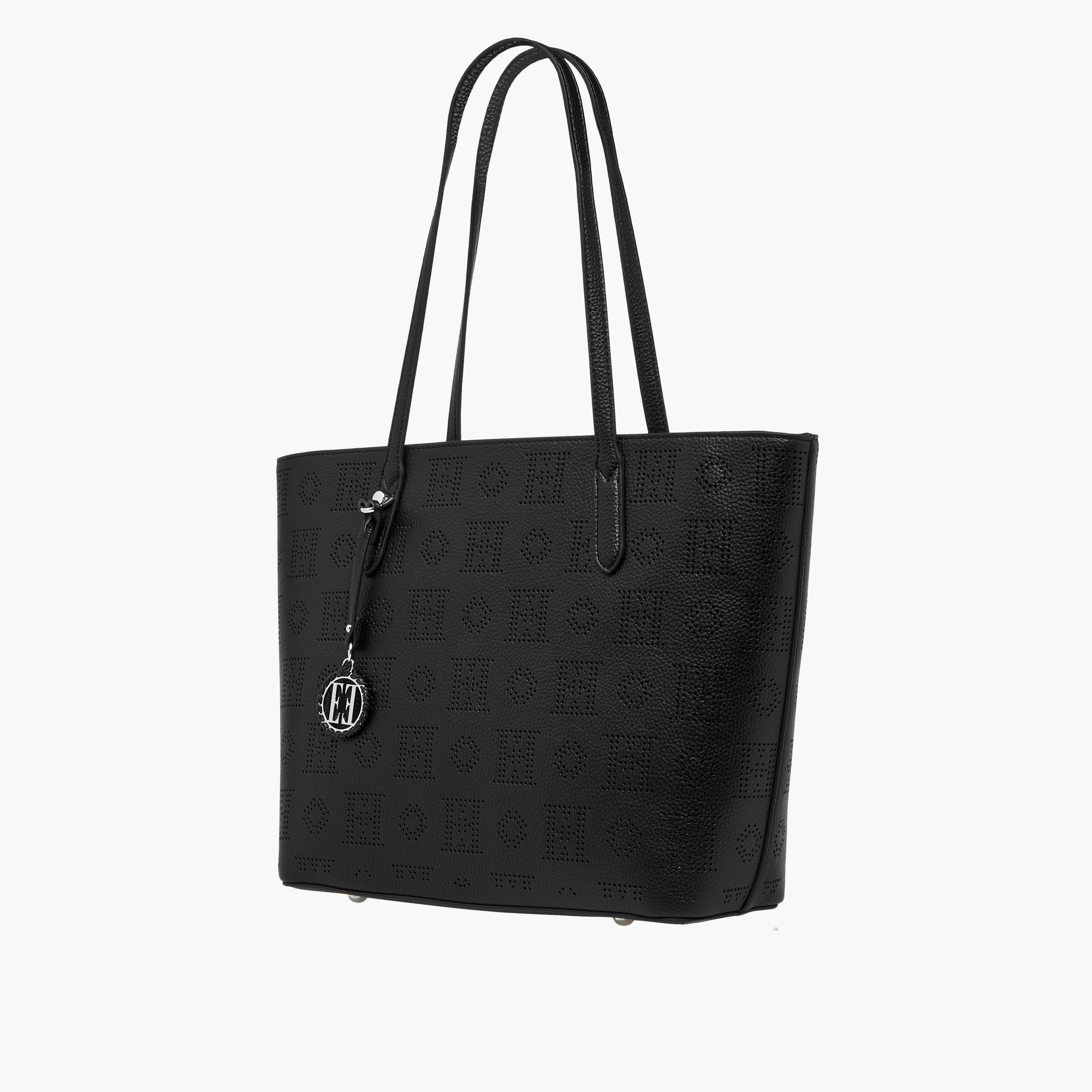 Elle Laser Cut Tote Bag with Double Handle and Zip Closure-women-bagsandwallets-handbags-image-3