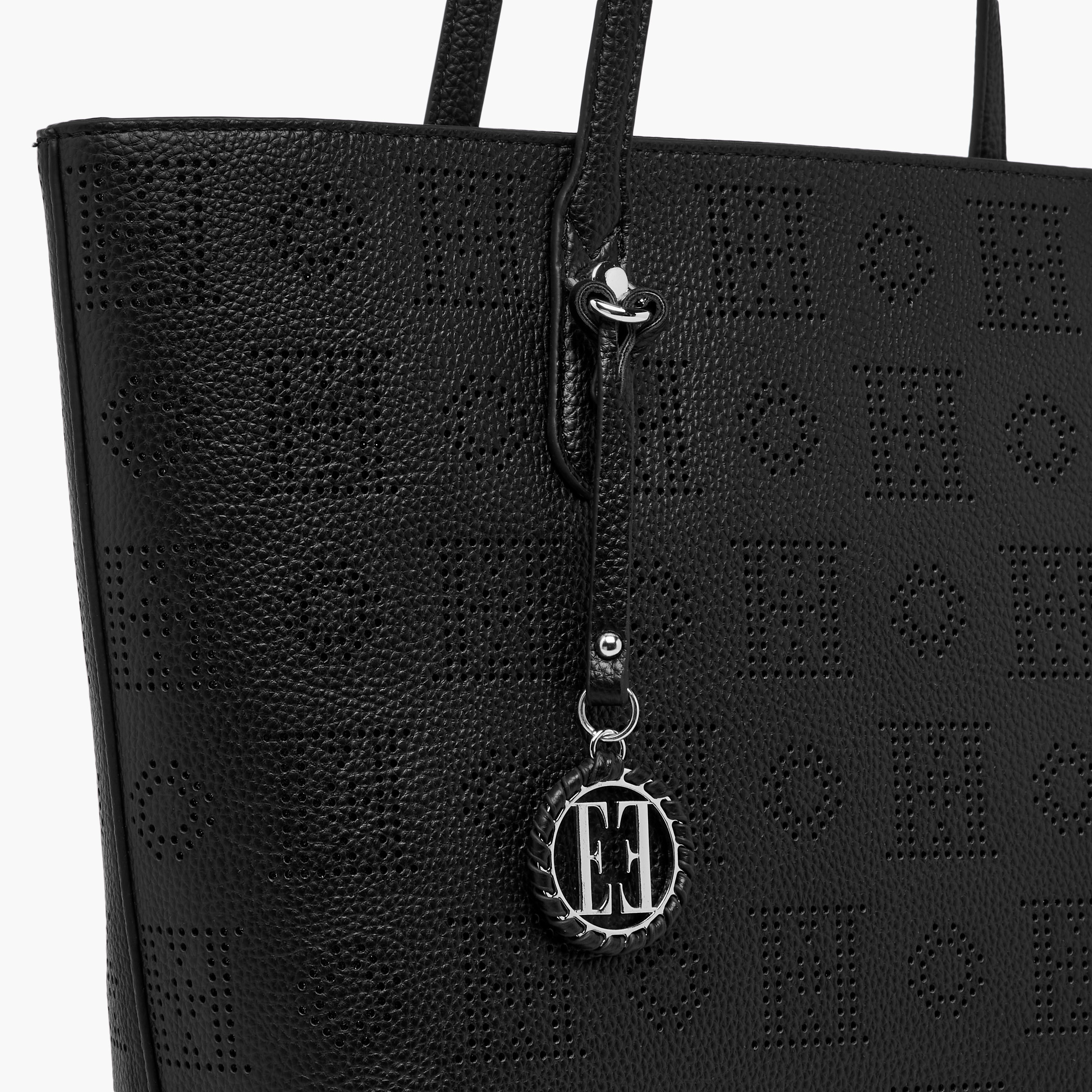 Elle Laser Cut Tote Bag with Double Handle and Zip Closure-women-bagsandwallets-handbags-image-5