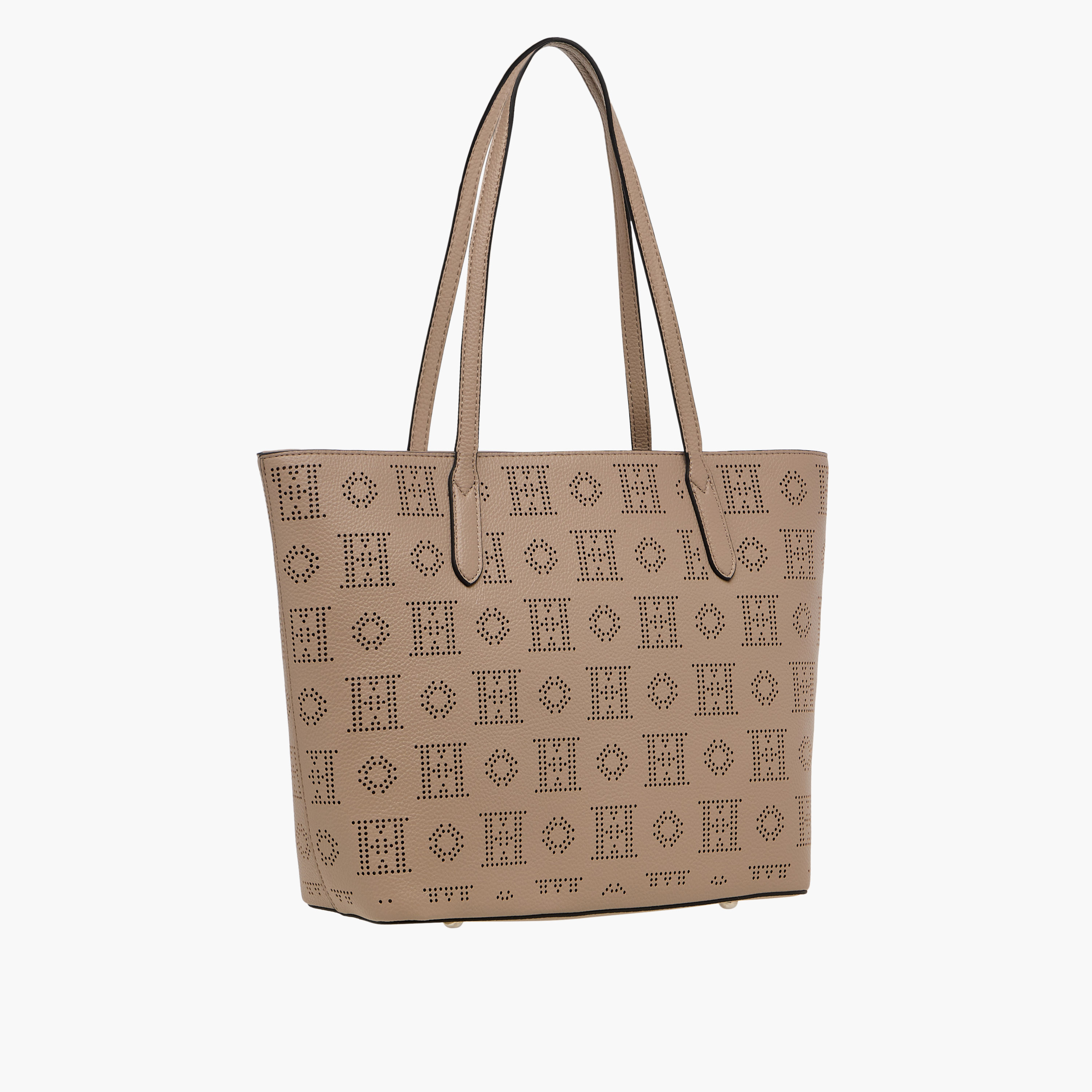 Elle Laser Cut Tote Bag with Double Handle and Zip Closure-women-bagsandwallets-handbags-image-4