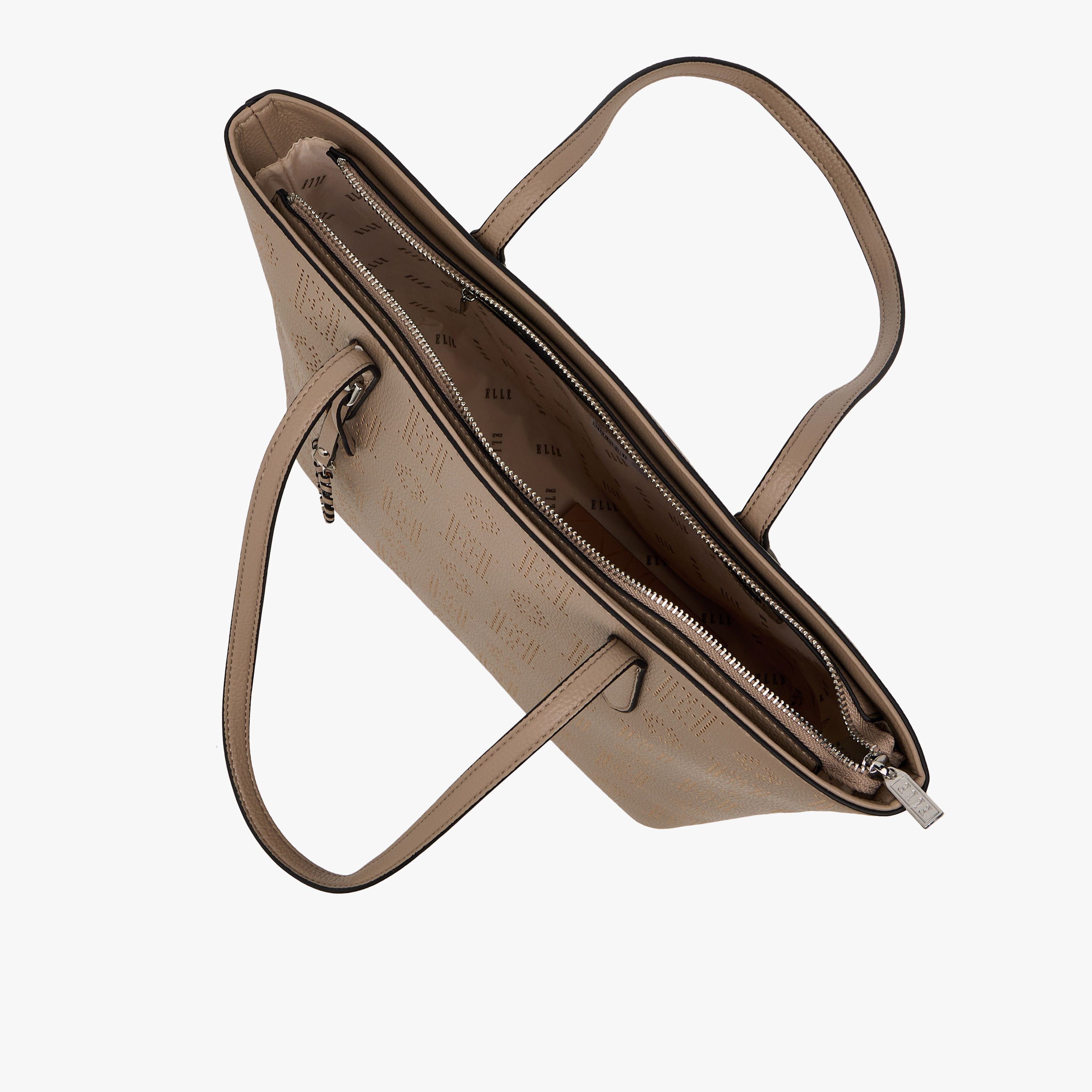 Elle Laser Cut Tote Bag with Double Handle and Zip Closure-women-bagsandwallets-handbags-image-8