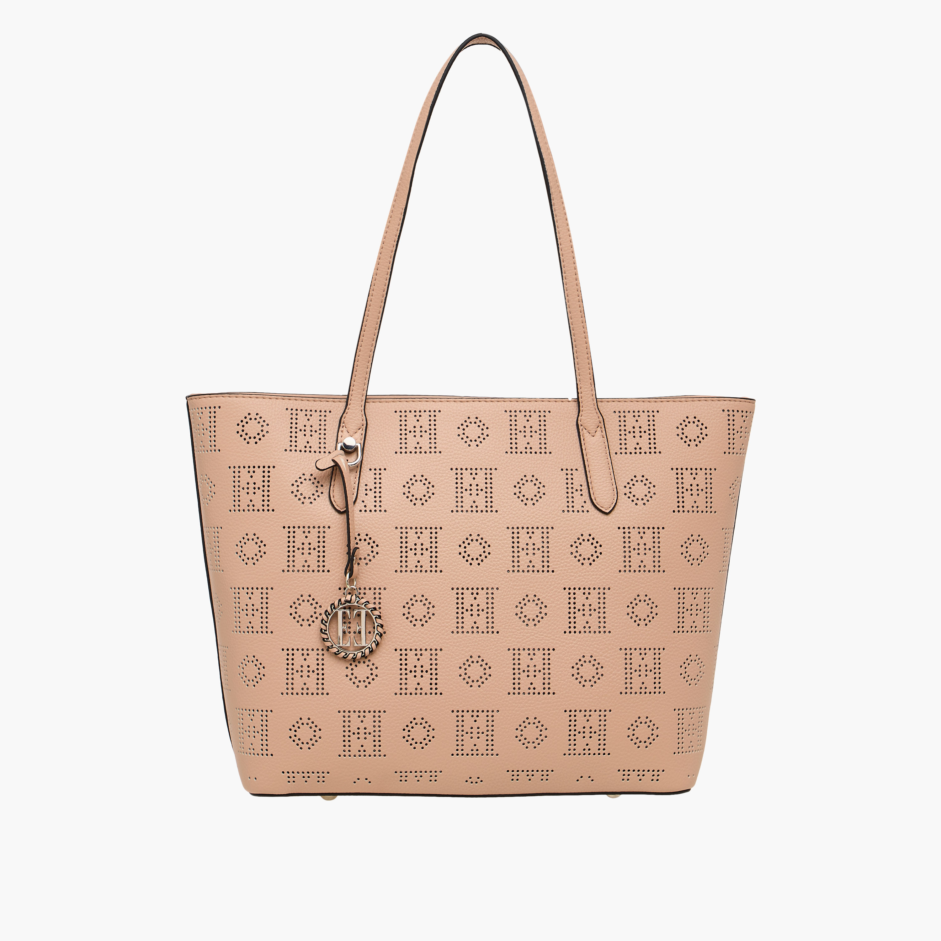 شنطة توتي بتفاصيل مرسومة بالليزر مع مقبض مزدوج وسحاب إغلاق من إيل-women-bagsandwallets-handbags-image-1