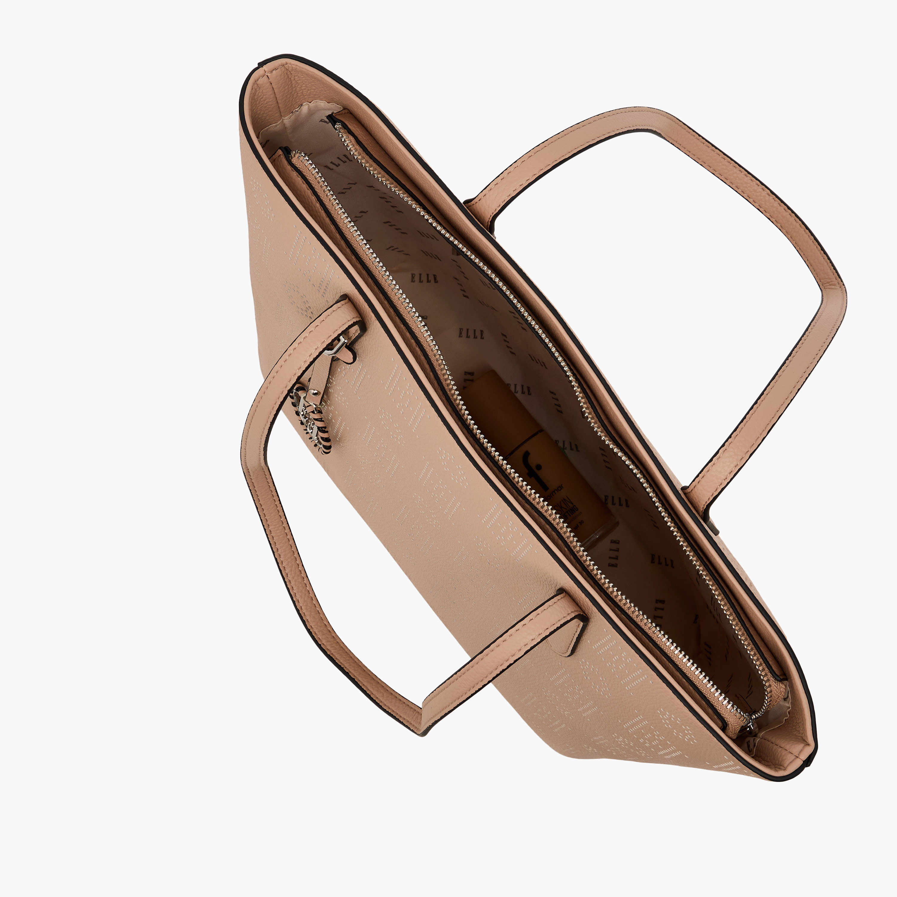 شنطة توتي بتفاصيل مرسومة بالليزر مع مقبض مزدوج وسحاب إغلاق من إيل-women-bagsandwallets-handbags-image-8