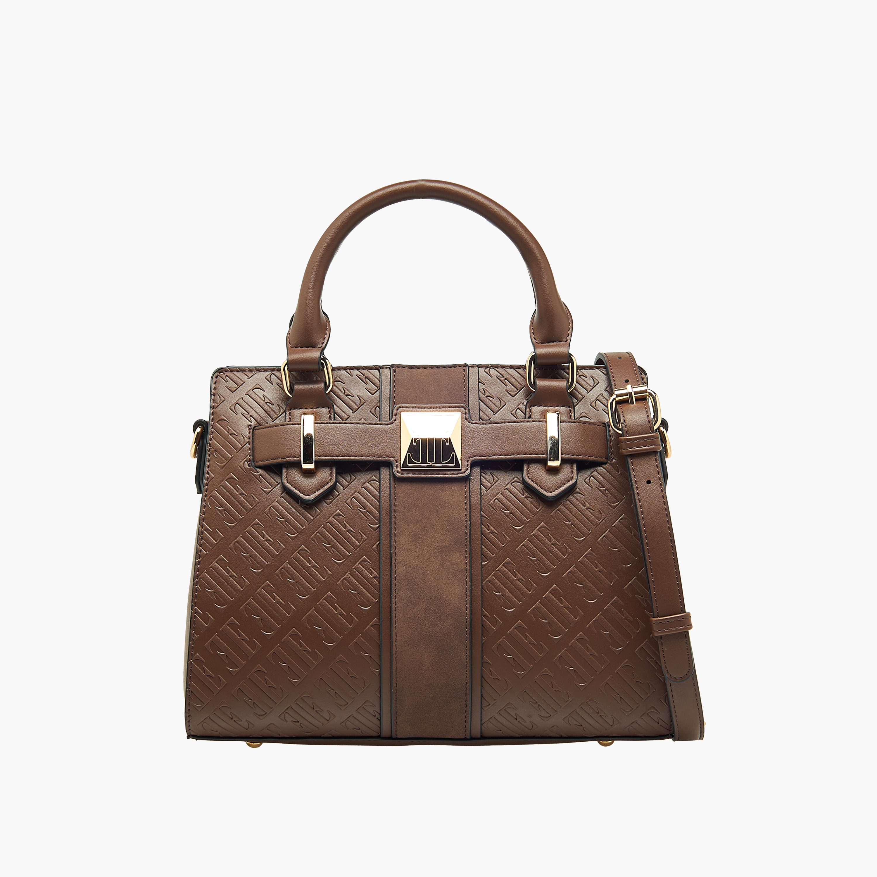 شنطة توتي بحزام قابل للفصل وسحاب إغلاق ونقوش مونوجرام من إيل-women-bagsandwallets-handbags-image-1