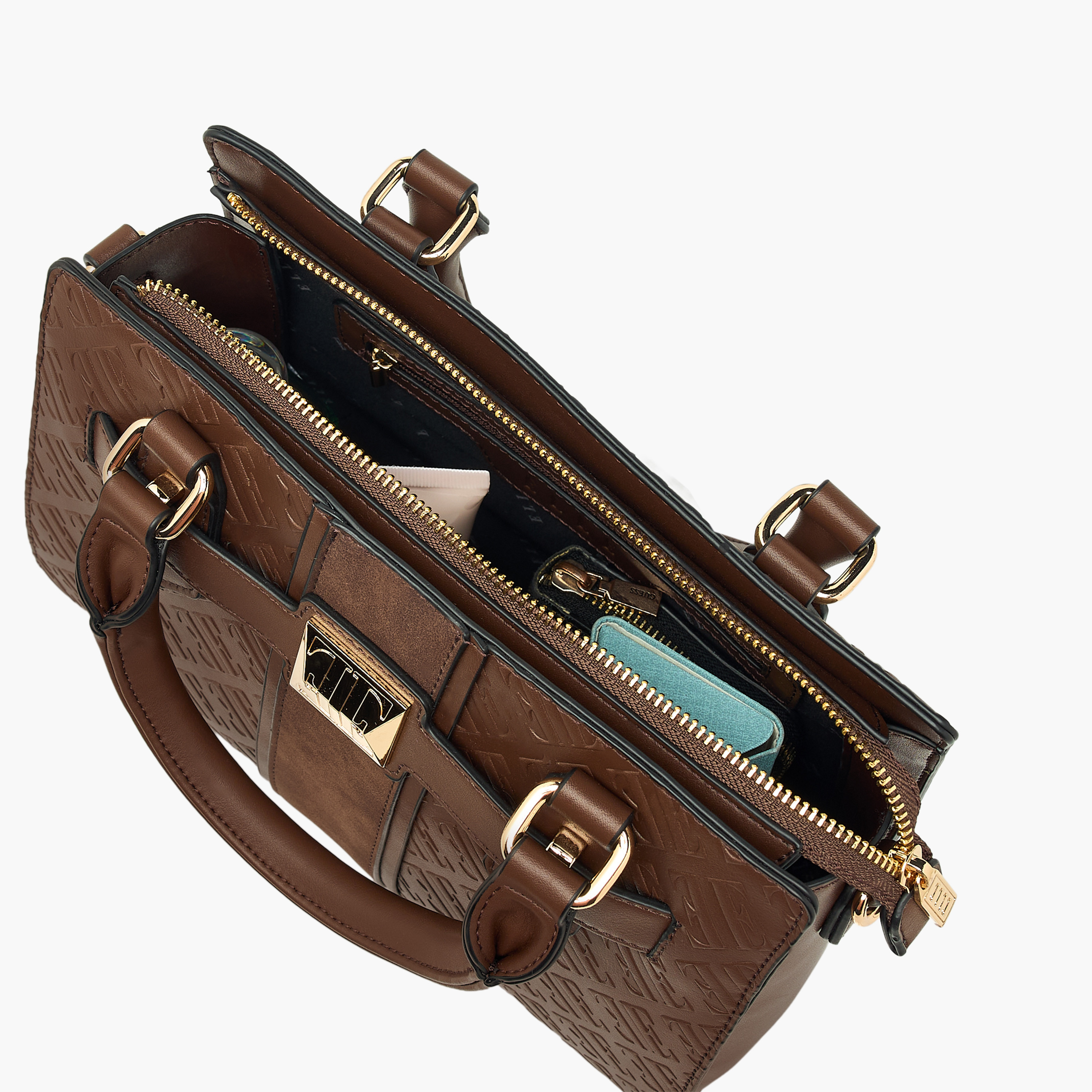 شنطة توتي بحزام قابل للفصل وسحاب إغلاق ونقوش مونوجرام من إيل-women-bagsandwallets-handbags-image-10