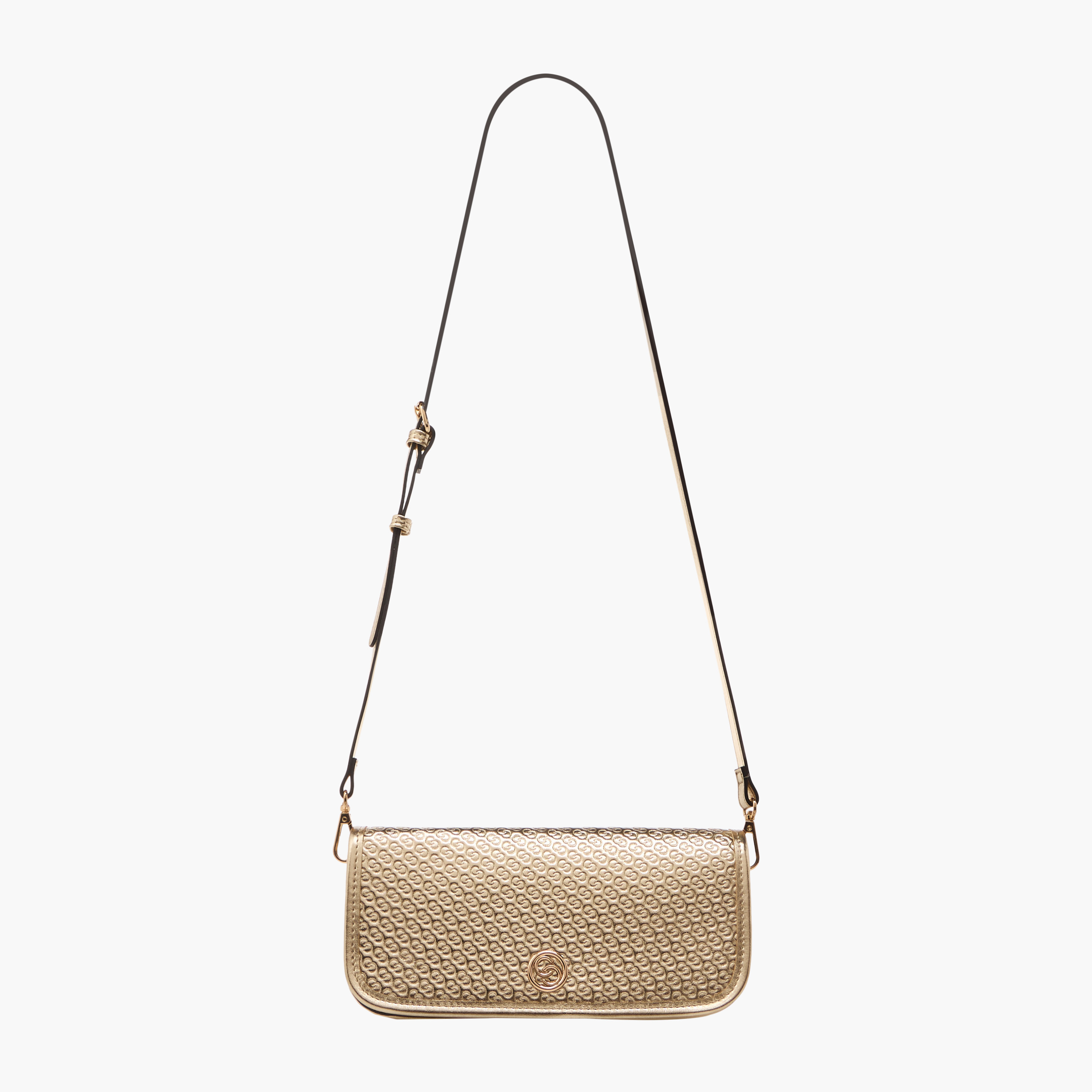 شنطة كتف بنقوش مونوجرام بارزة وحزام سلسلة من سيليست-women-bagsandwallets-handbags-image-4