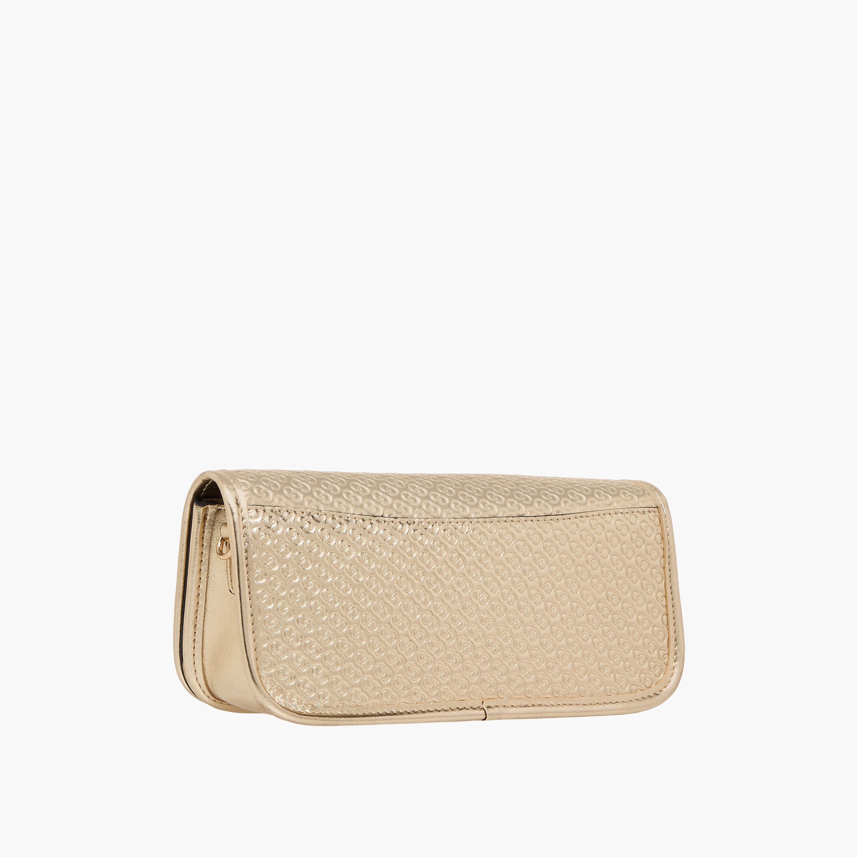 شنطة كتف بنقوش مونوجرام بارزة وحزام سلسلة من سيليست-women-bagsandwallets-handbags-image-5