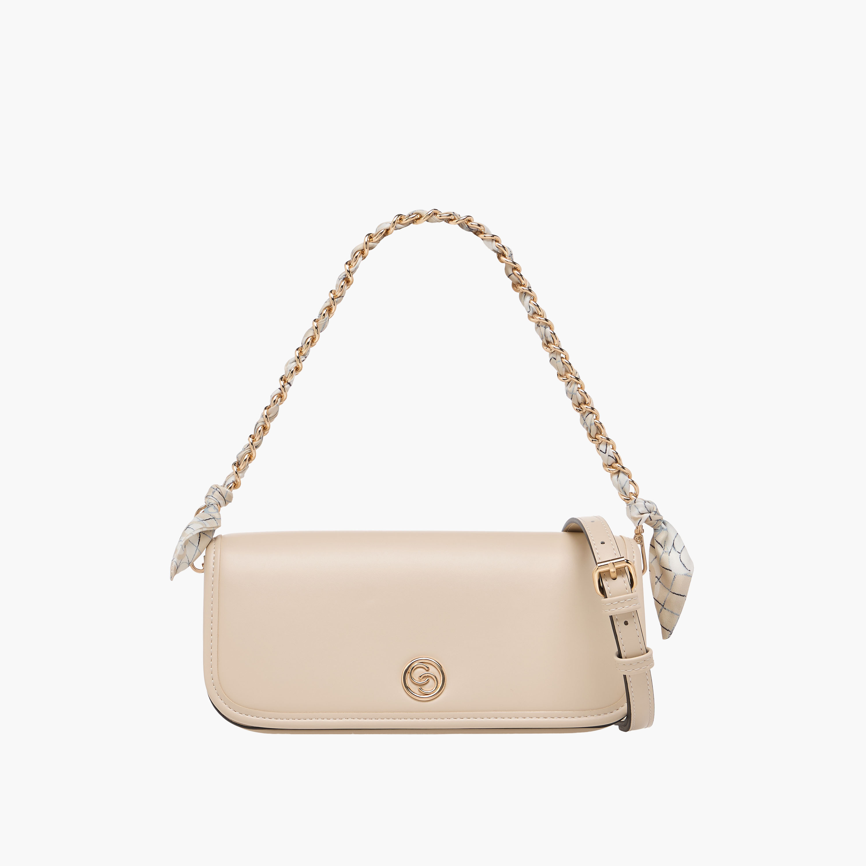 شنطة كروس بودي سادة بحزام قابل للفصل وطية إغلاق من سيليست-women-bagsandwallets-handbags-image-1