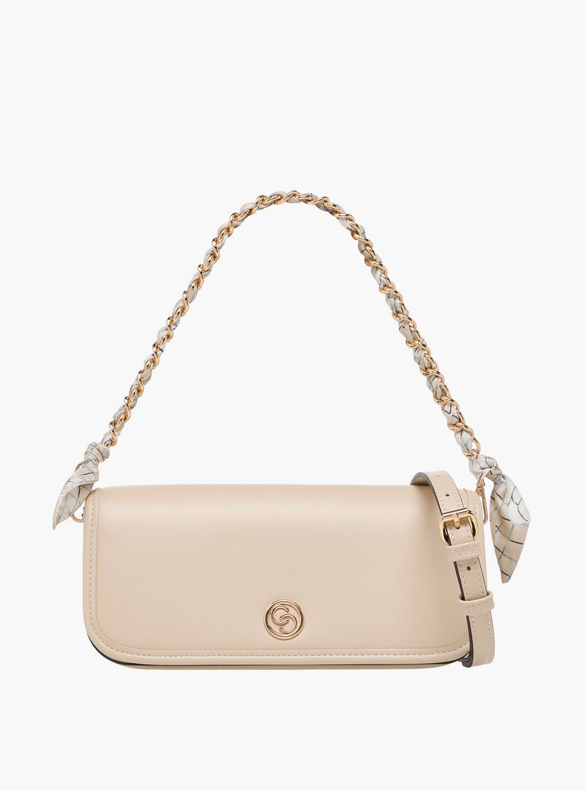 شنطة كروس بودي سادة بحزام قابل للفصل وطية إغلاق من سيليست-women-bagsandwallets-handbags-image-1