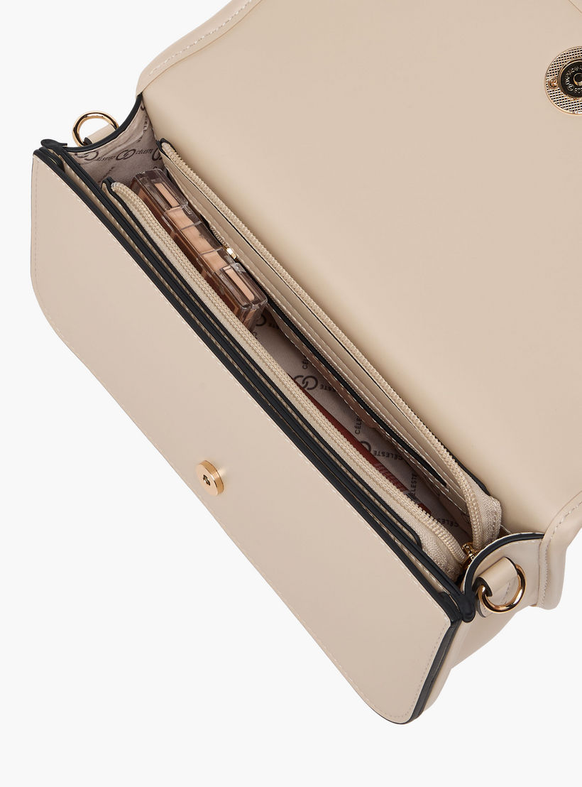 شنطة كروس بودي سادة بحزام قابل للفصل وطية إغلاق من سيليست-women-bagsandwallets-handbags-image-11