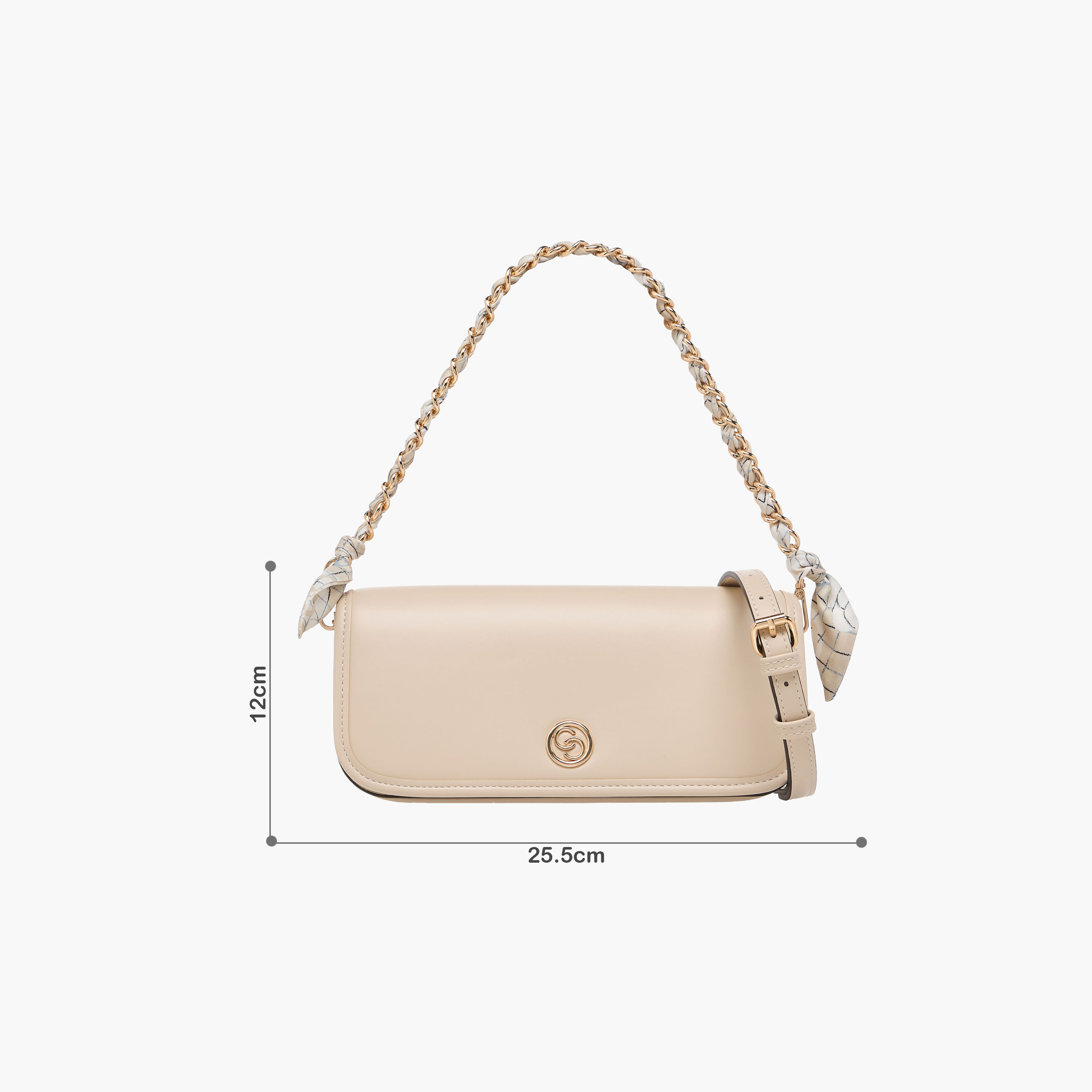 شنطة كروس بودي سادة بحزام قابل للفصل وطية إغلاق من سيليست-women-bagsandwallets-handbags-image-2