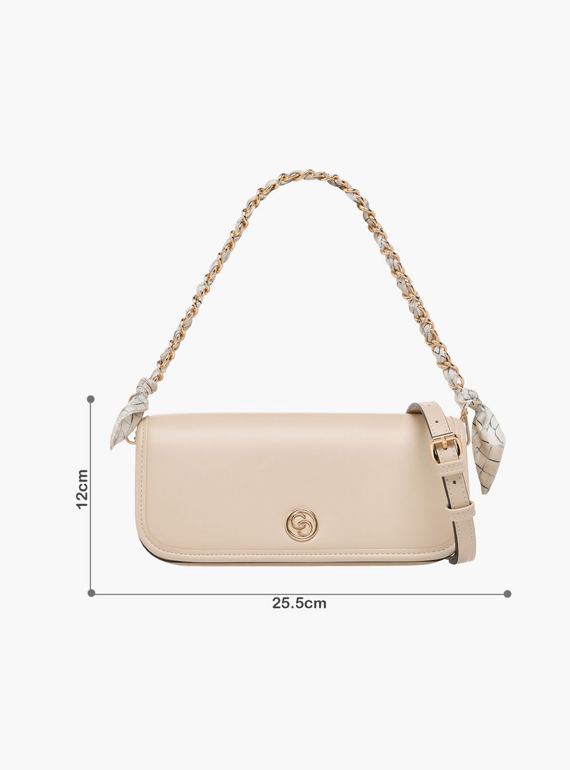 شنطة كروس بودي سادة بحزام قابل للفصل وطية إغلاق من سيليست-women-bagsandwallets-handbags-image-2