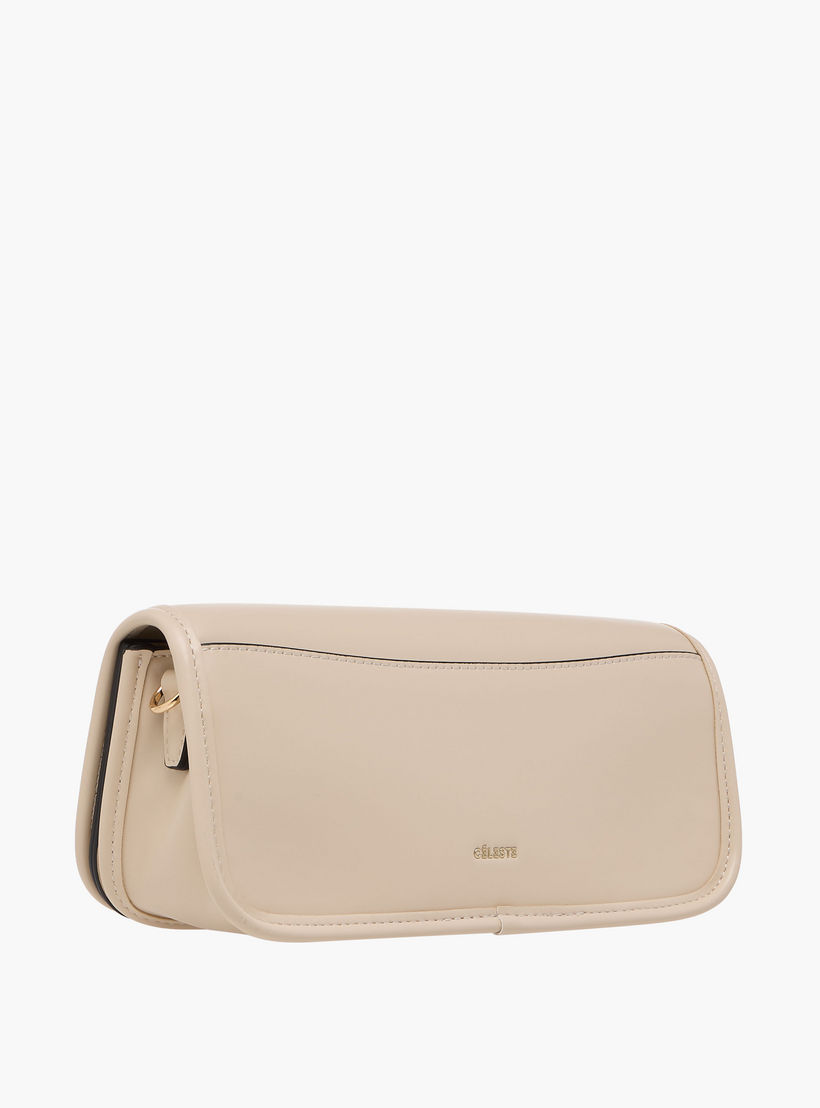 شنطة كروس بودي سادة بحزام قابل للفصل وطية إغلاق من سيليست-women-bagsandwallets-handbags-image-5