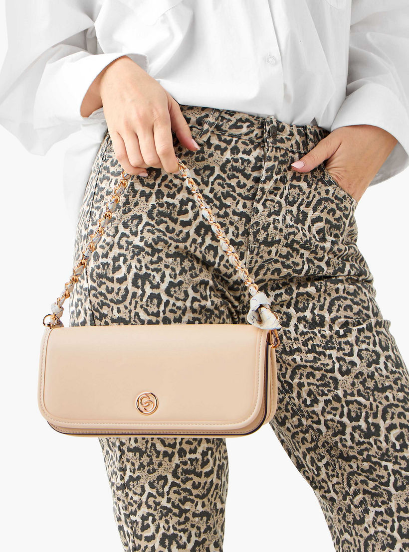 شنطة كروس بودي سادة بحزام قابل للفصل وطية إغلاق من سيليست-women-bagsandwallets-handbags-image-10